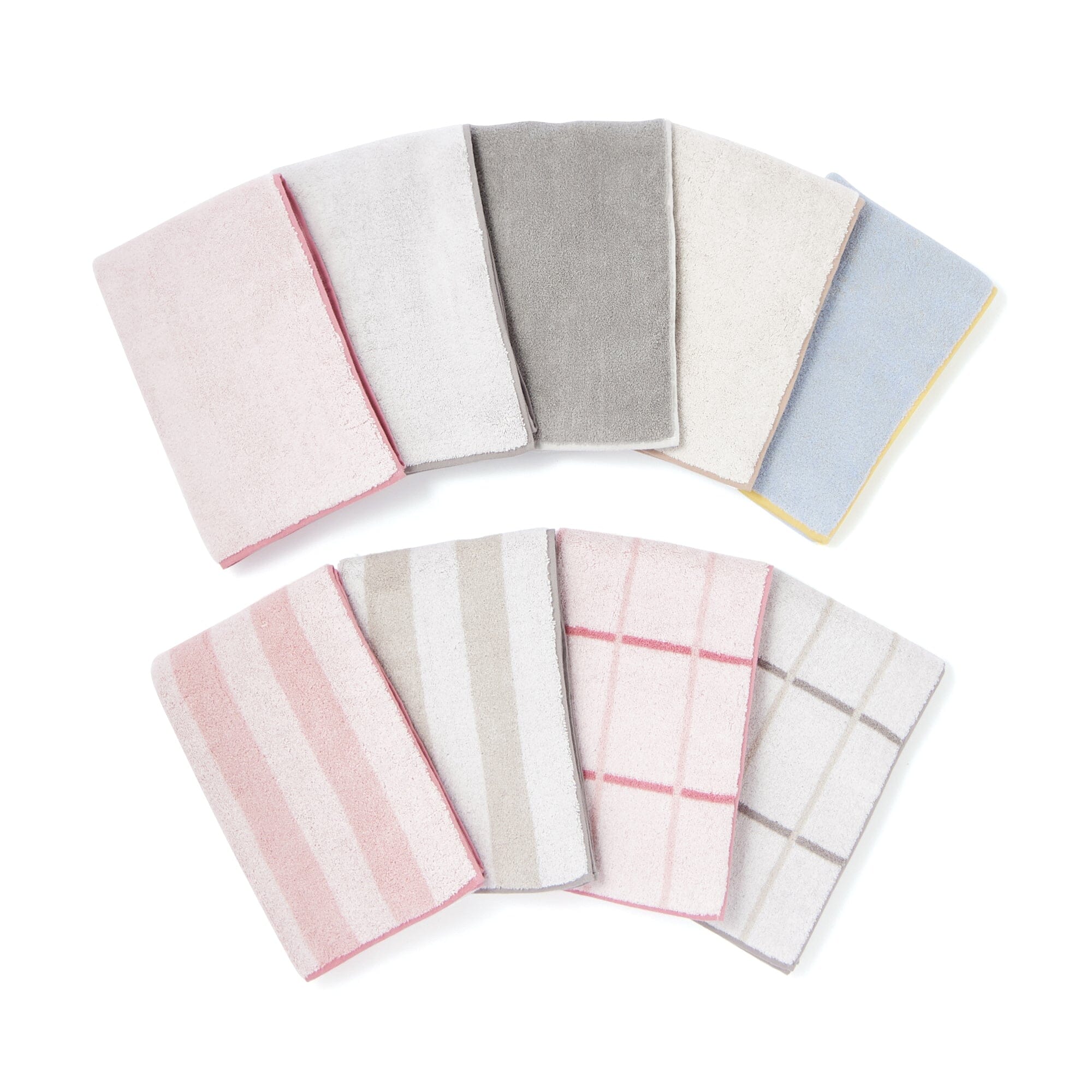 Soft Mini Bath Towel with Stripes - Pink, Absorbent & Quick-Drying for Baby, Kids, Travel & Gym Use