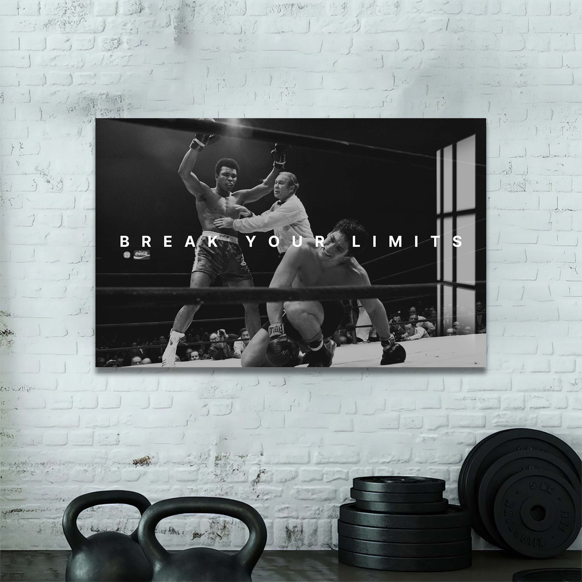 Muhammad Ali Break Your Limits Motivational Quote Wall Art - Perfect for Home Gym Office Decor & Boxing Enthusiasts
