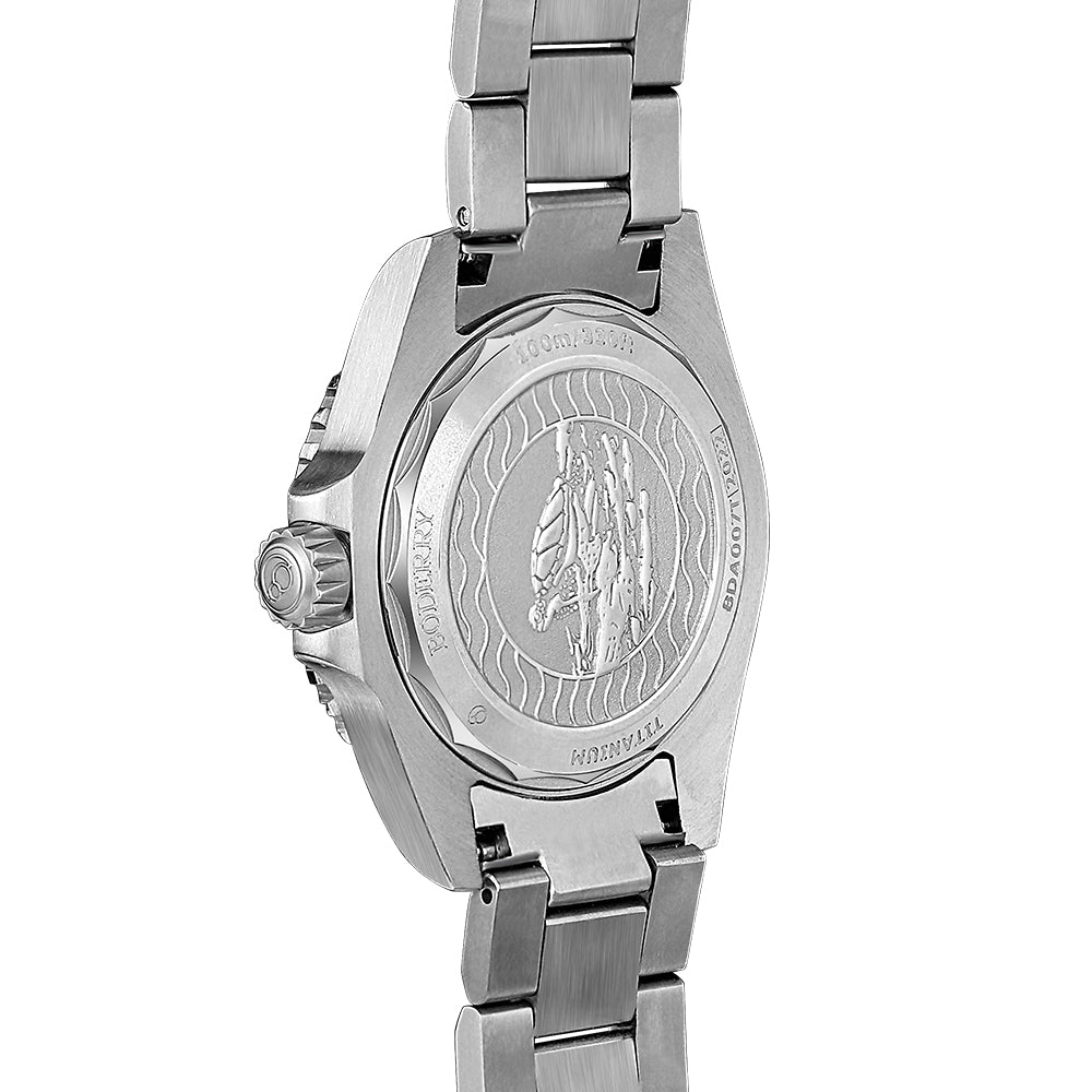 Automatic Titanium Diver Watch - Sea Blue Dial with Titanium Bracelet | Waterproof Luxury Watch for Men | Perfect for Scuba Diving, Swimming & Everyday Wear
