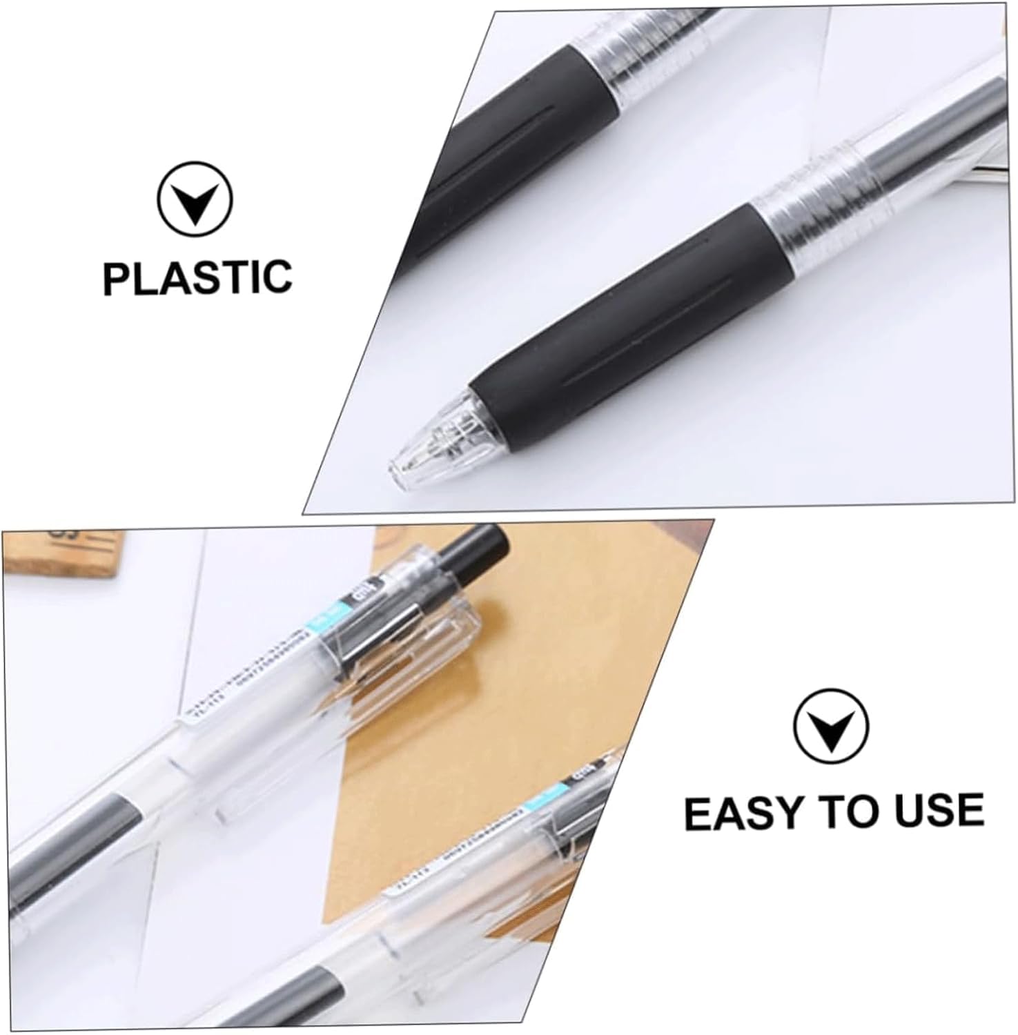 16 Pack Smooth Writing Gel Ink Pens - Quick-Drying Black Ballpoint Rollerball Pens for Students, Office & School Supplies (Perfect for Note Taking, Journaling & Art Projects)