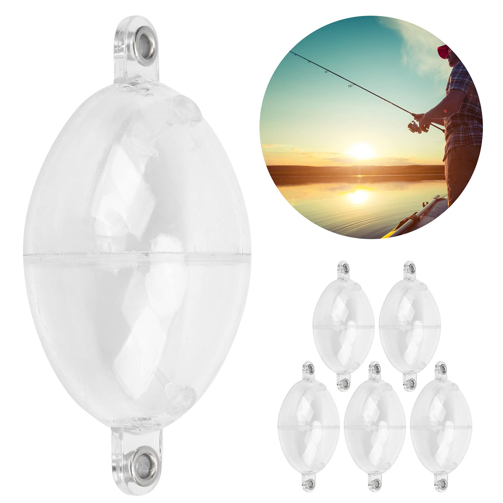 Fishing Float Controller - High Visibility Transparent White for Sea & Freshwater Fishing | Perfect for Anglers & Outdoor Enthusiasts