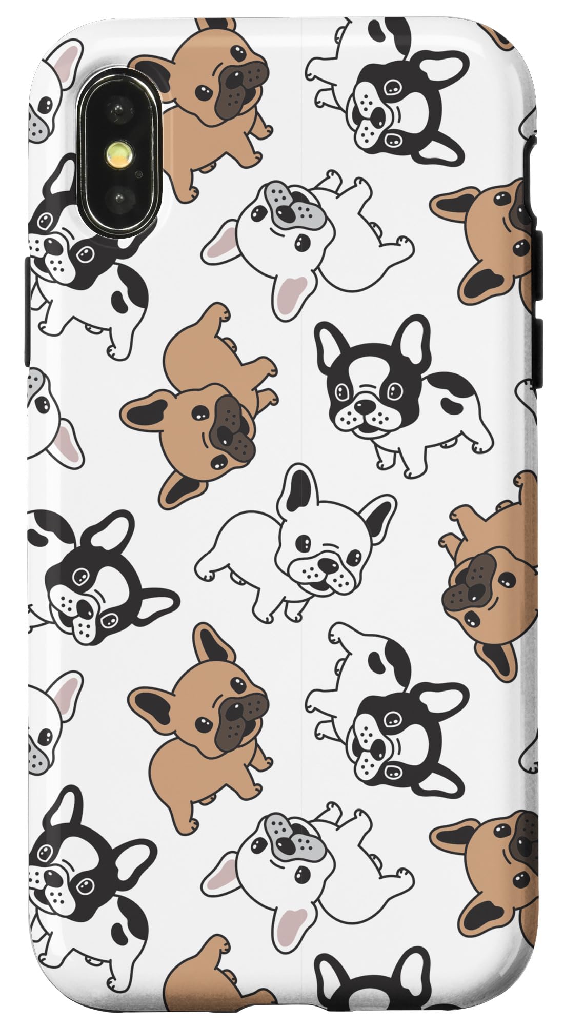 Cute French Bulldog Pattern iPhone X/XS Case - Durable Protective Cover for Everyday Use, Work & Travel
