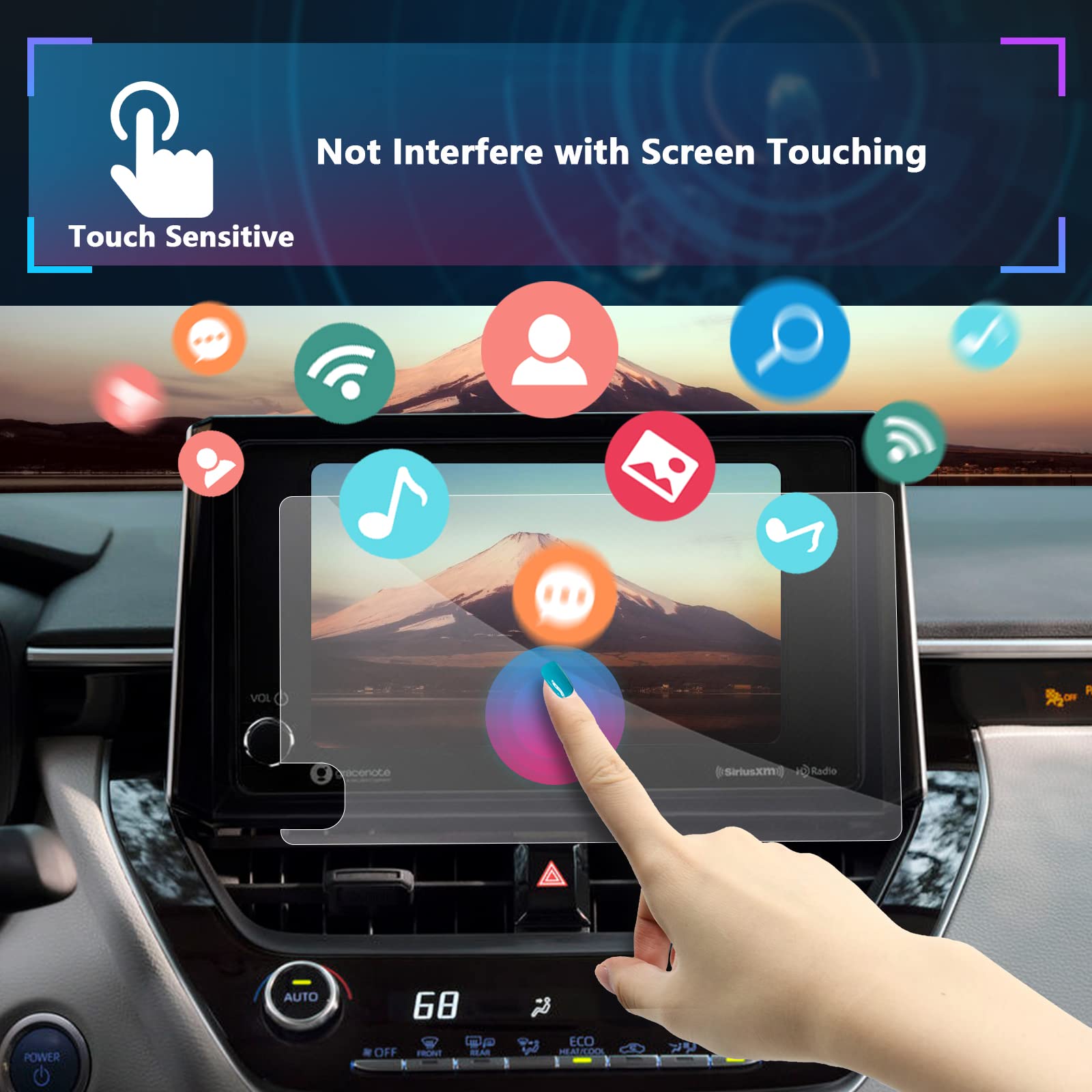 2023-2024 Toyota Corolla Cross & Corolla 8 Inch Touch Screen Protector - 2 Pack Nano Soft Film for GPS Navigation Display - Anti-Scratch & Bubble-Free - Perfect for Daily Driving & Road Trips