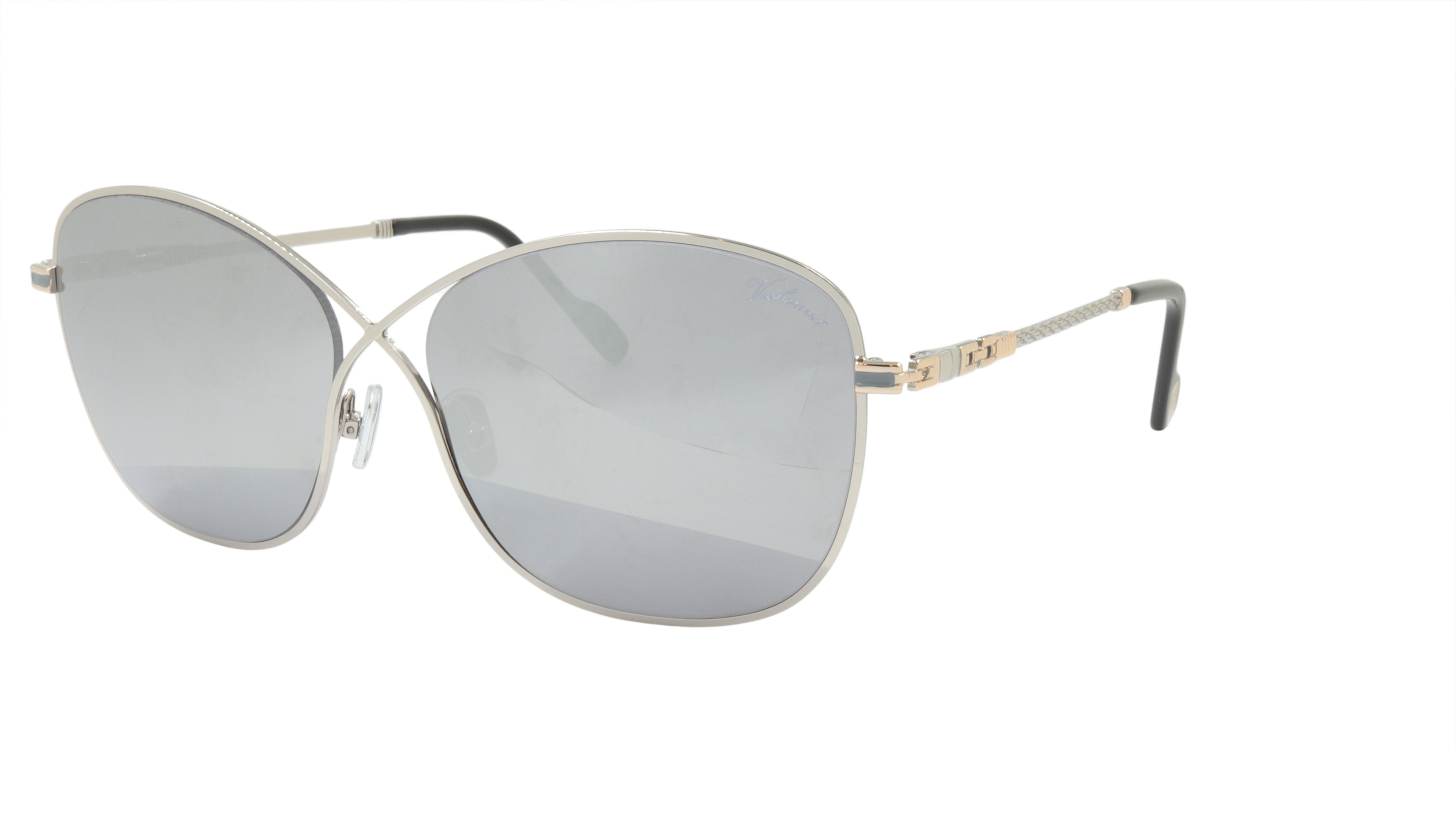 Paul Vosheront Gold Plated Metal Acetate Sunglasses - PV394S C2 Mirror Lens Italian Design for Men & Women | Perfect for Driving, Beach & Outdoor Fashion