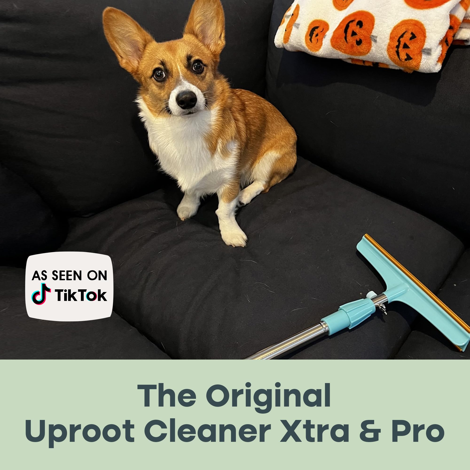 Uproot Cleaner Pro Pet Hair Remover - Carpet Rake Tool for Cat & Dog Fur - Perfect for Carpets, Rugs & Car Trunks