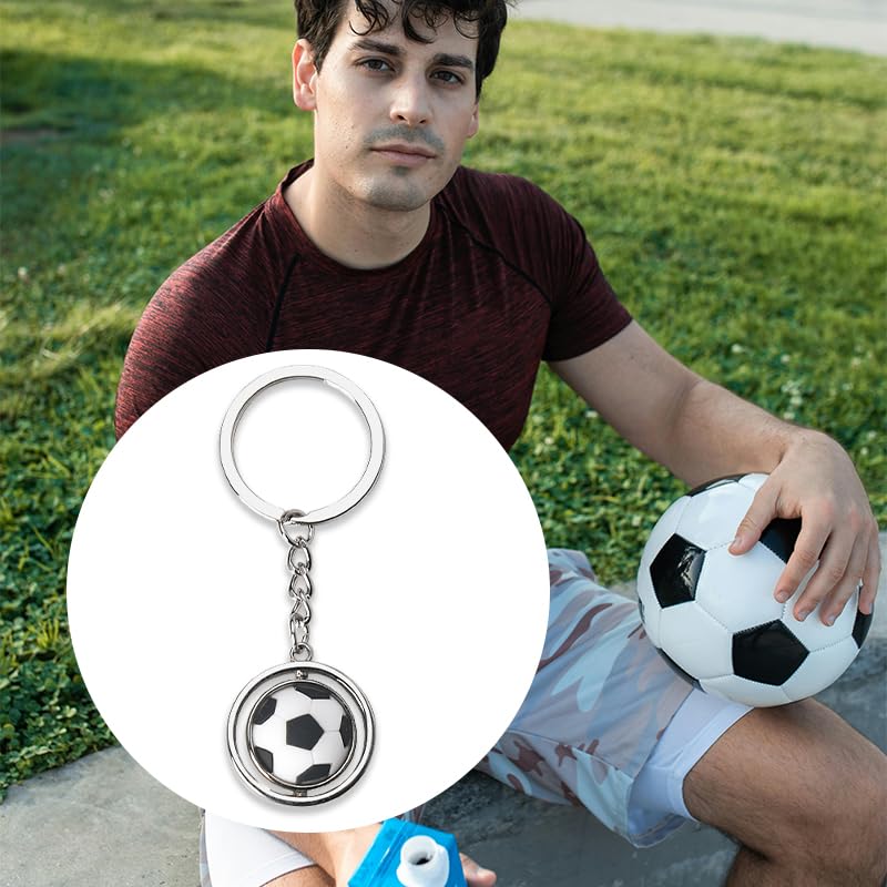 Rotatable Ball Sports Keychain - Basketball & Soccer Coach Gift for Men & Women - Perfect Birthday Present for Players & Ball Lovers - Great for Team Celebrations & Game Day Accessories