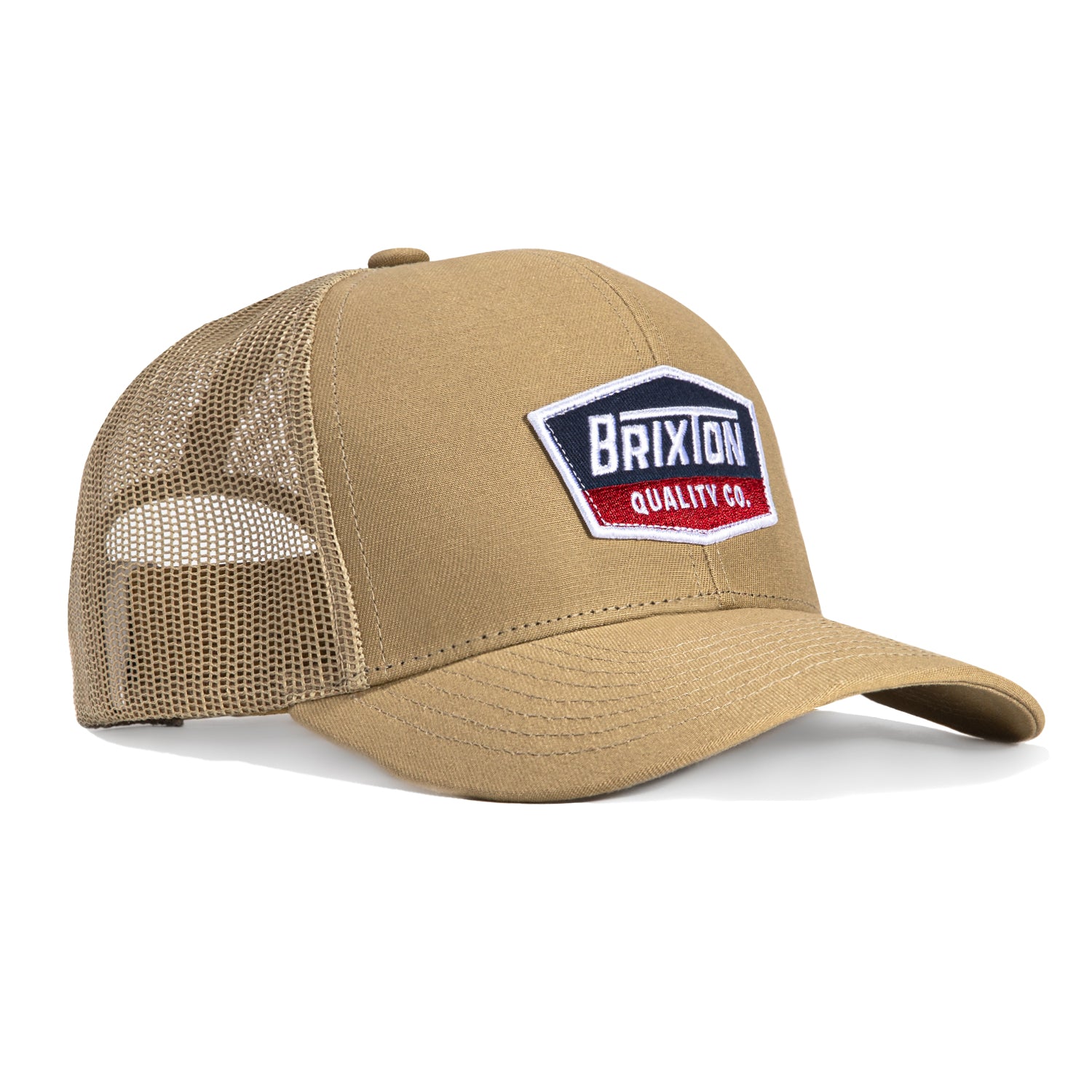 Brixton Regal Mesh Snapback Trucker Hat for Men & Women - Breathable Khaki Baseball Cap for Outdoor, Sports & Casual Wear