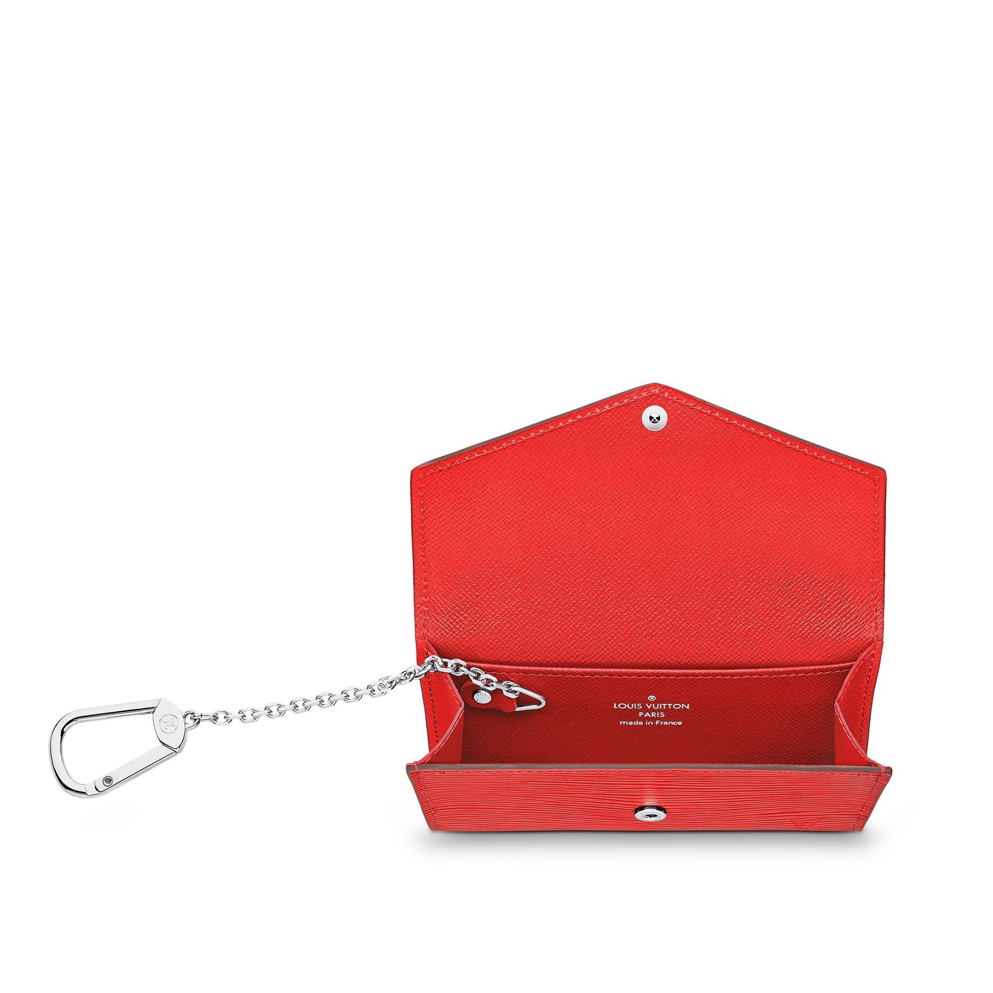 LV Key Pouch in Epi Leather Coquelicot Red - Compact Wallet for Keys, Cards & Coins | Perfect for Everyday Use, Travel & Gift Giving