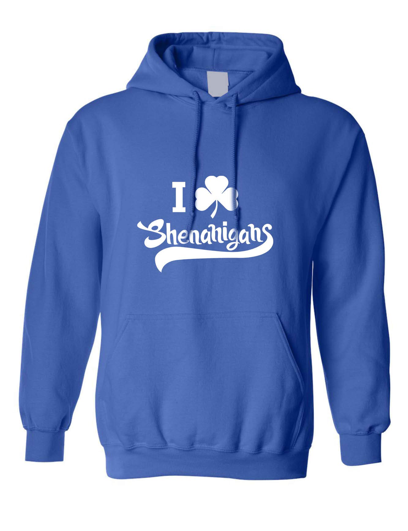 ALLNTRENDS St. Patrick's Day Hoodie for Adults - Funny I Love Shenanigans Irish Shamrock Graphic Pullover | Perfect for St. Paddy's Parties, Pub Crawls & Irish-Themed Events