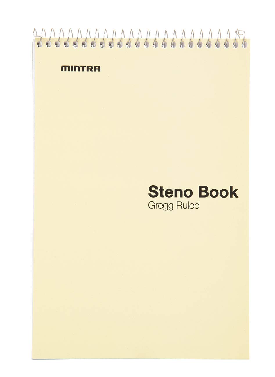 Mintra Steno Notebooks 4pk - Pastel Colors, Gregg Ruled for Office & School Note Taking