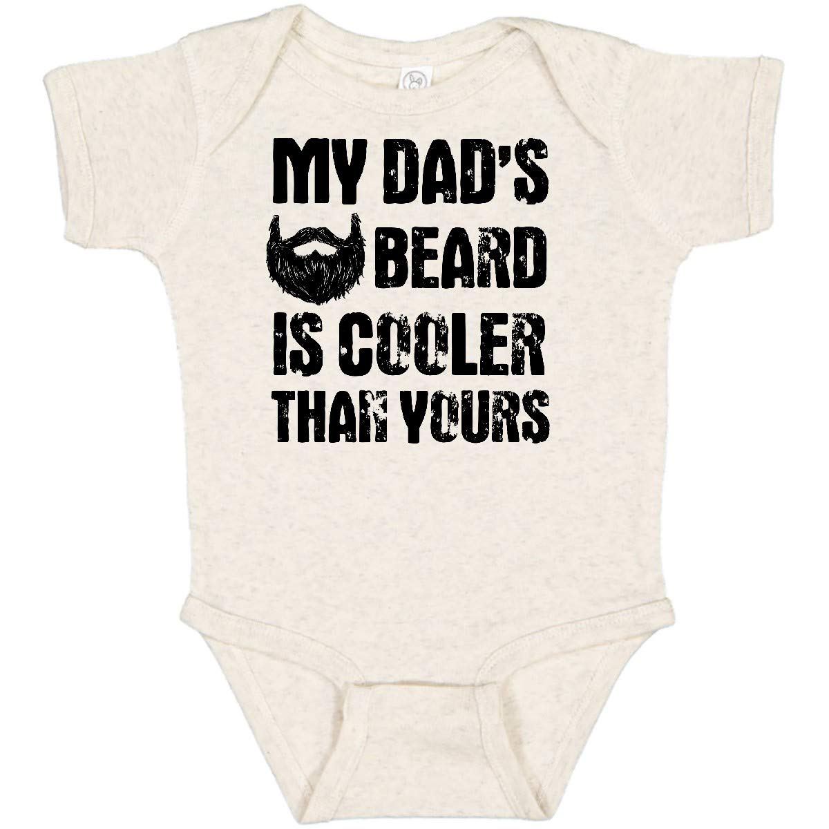 Inktastic My Dad's Beard is Cooler Than Yours Baby Bodysuit - Funny Cute Infant Onesie for Newborn Boys & Girls - Perfect for Family Photos, Birthdays & Father's Day Gifts