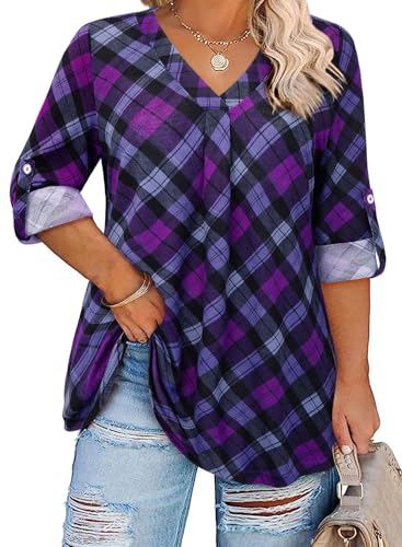 39-black Purple Plaid