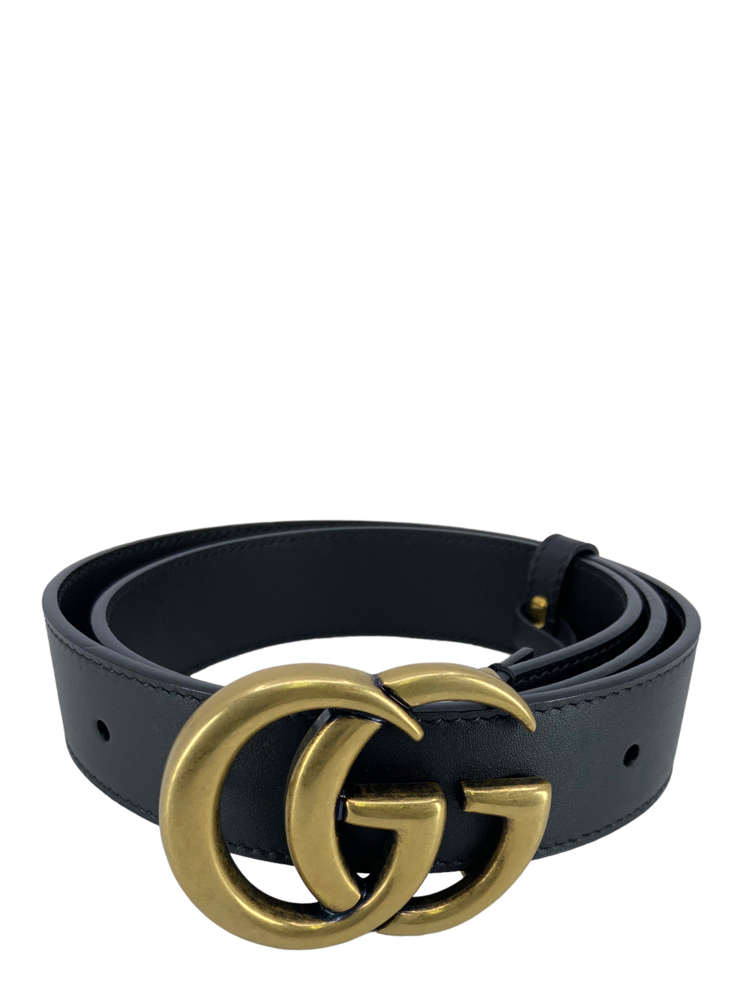 GUCCI GG Marmont Leather Belt for Women & Men - Size 70 (2.7