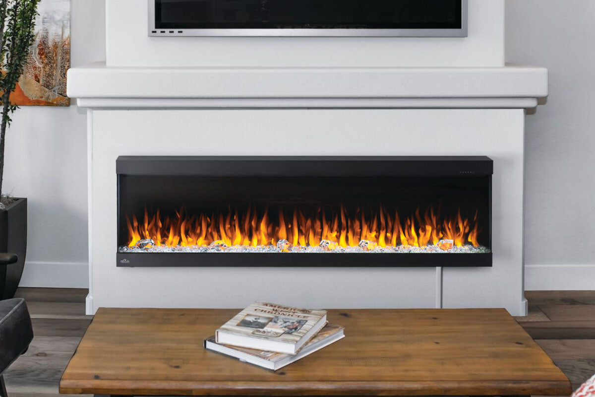 Napoleon Trivista Pictura 60-Inch 3-Sided Wall Mount Electric Fireplace - Modern Heating Solution for Living Room, Bedroom & Office - Energy Efficient & Realistic Flame Effect