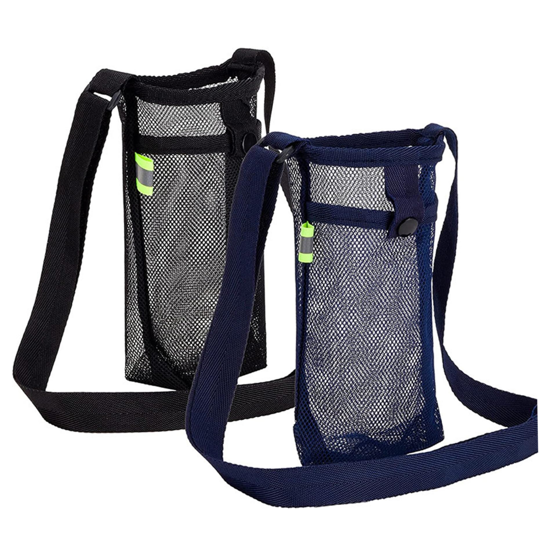 2Pcs Adjustable Shoulder Strap Mesh Water Bottle Holder - Lightweight & Breathable Bottle Bag for Gym, Hiking, Camping, Travel - Perfect for Sports, Outdoor Activities & Daily Use