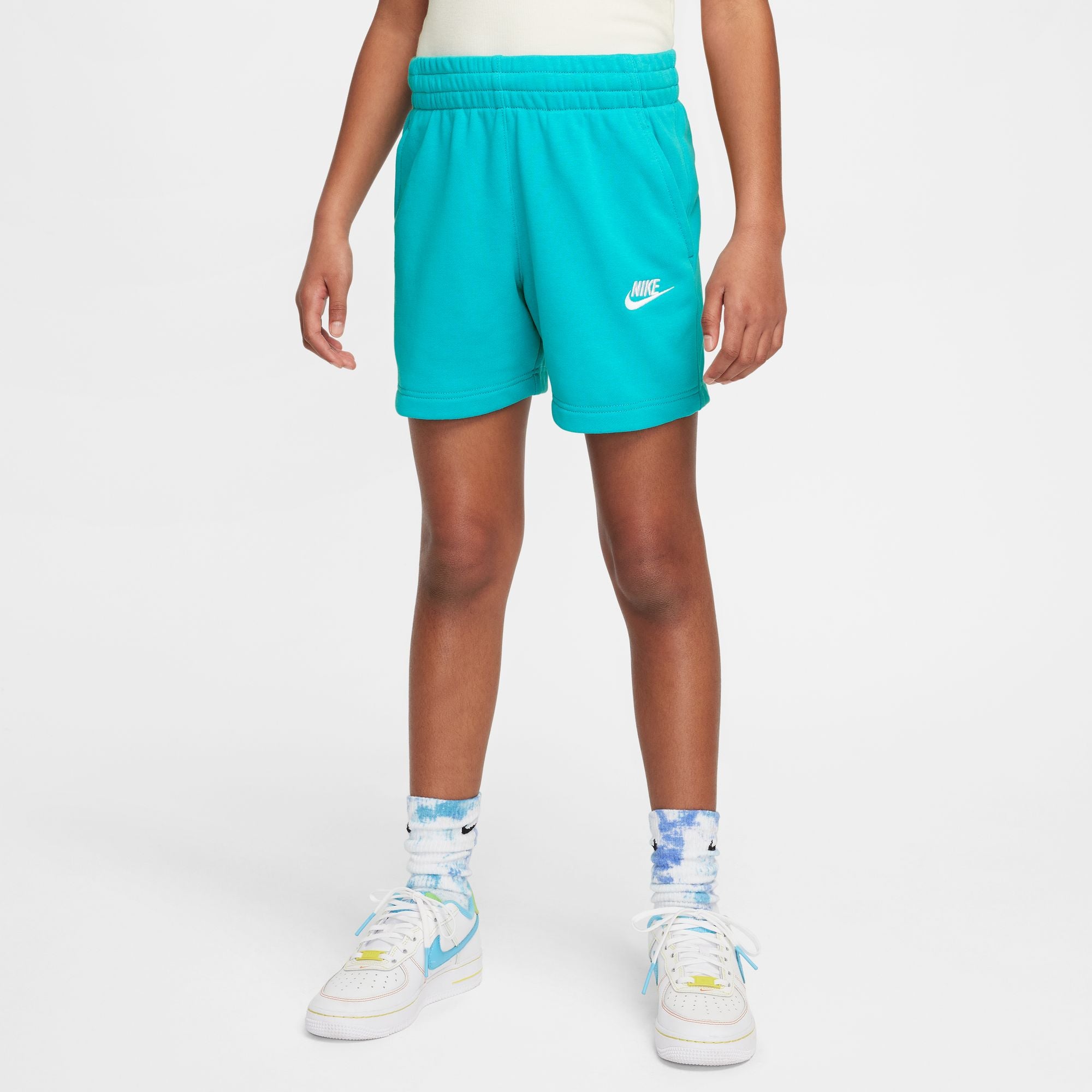 **Nike Youth 5 French Terry Shorts for Girls – Soft & Comfortable Athletic Shorts – Perfect for Running, Gym, and Casual Wear**