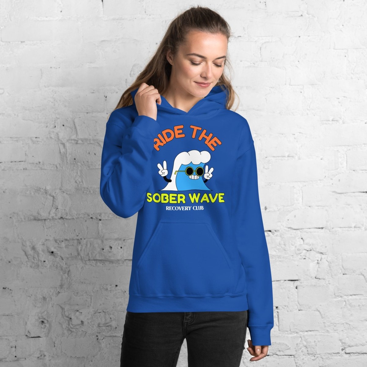Sober Wave Unisex Hoodie - Comfortable & Stylish Pullover for Men & Women - Perfect for Casual Wear, Gym, and Outdoor Activities