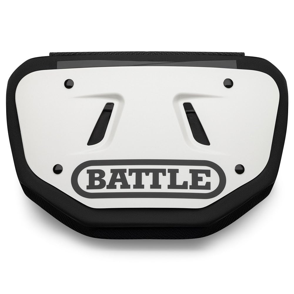 Battle Sports Chrome Football Back Plate – Hard Shell Lower Back Protector with Contoured Foam for High-Impact Protection | Adult & Youth Football Gear | Perfect for Tackle Football, Training & Contact Sports