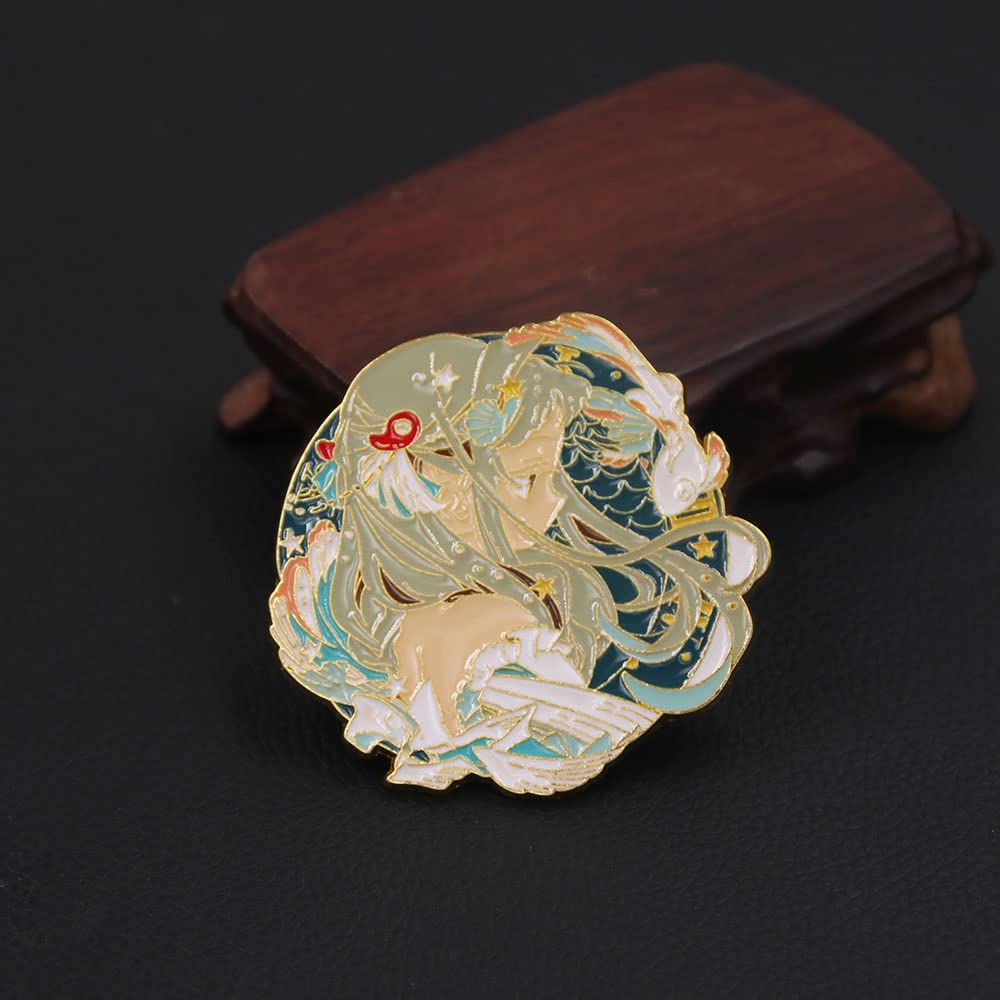 Anime TBHK Enamel Pins - Toilet-bound Hanako Kun Brooch Set (Yashiro Nene & Yugi Amane) for Cosplay, Backpacks & Bag Accessories | Cute Japanese Anime Collectibles for Fans & Gift Giving