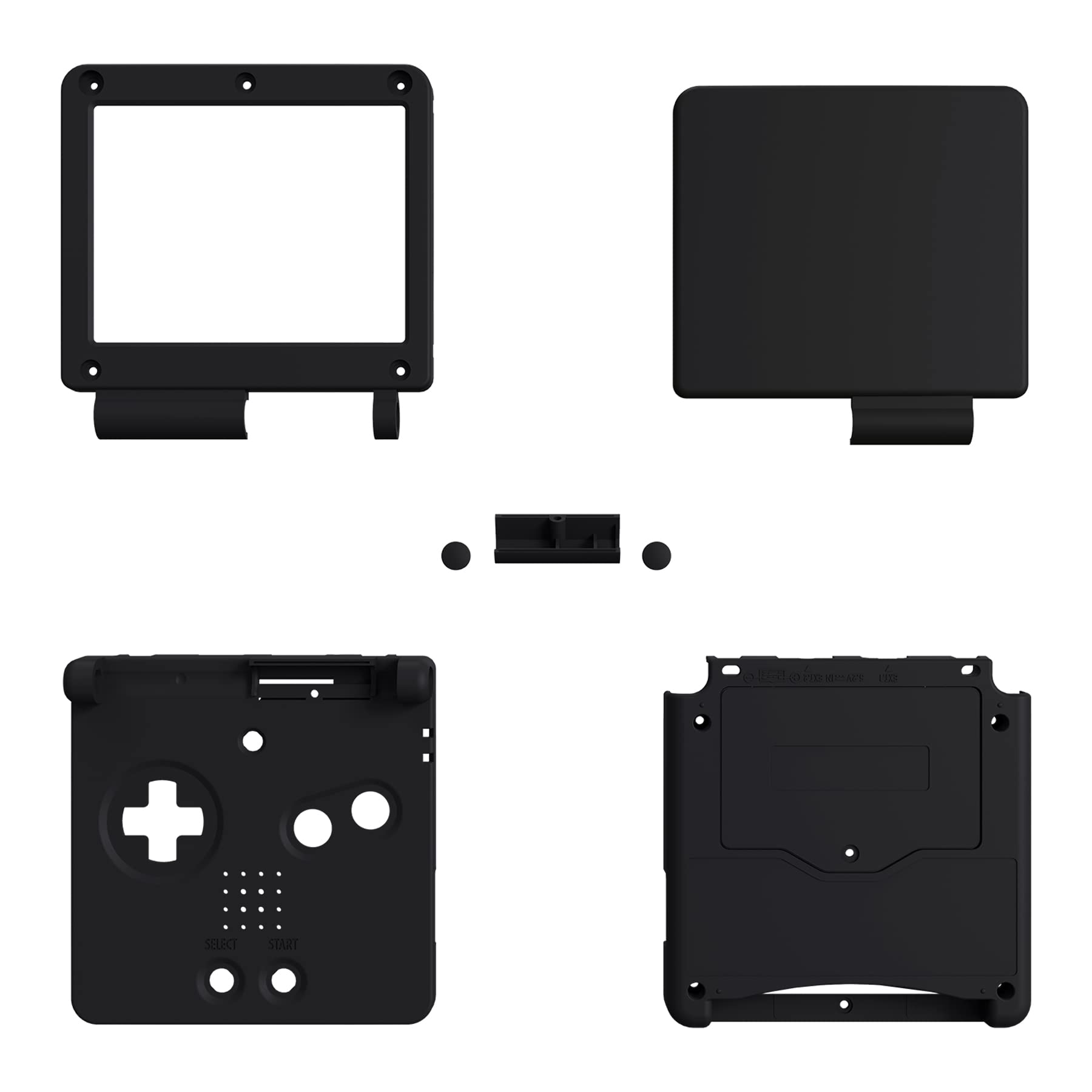 eXtremeRate Replacement Shell with Full Buttons for Gameboy Advance SP GBA SP - Custom Case Compatible with IPS & Standard LCD Screens (Console & Screen Not Included) - Black - Perfect for Gaming Enthusiasts & Retro Console Modding