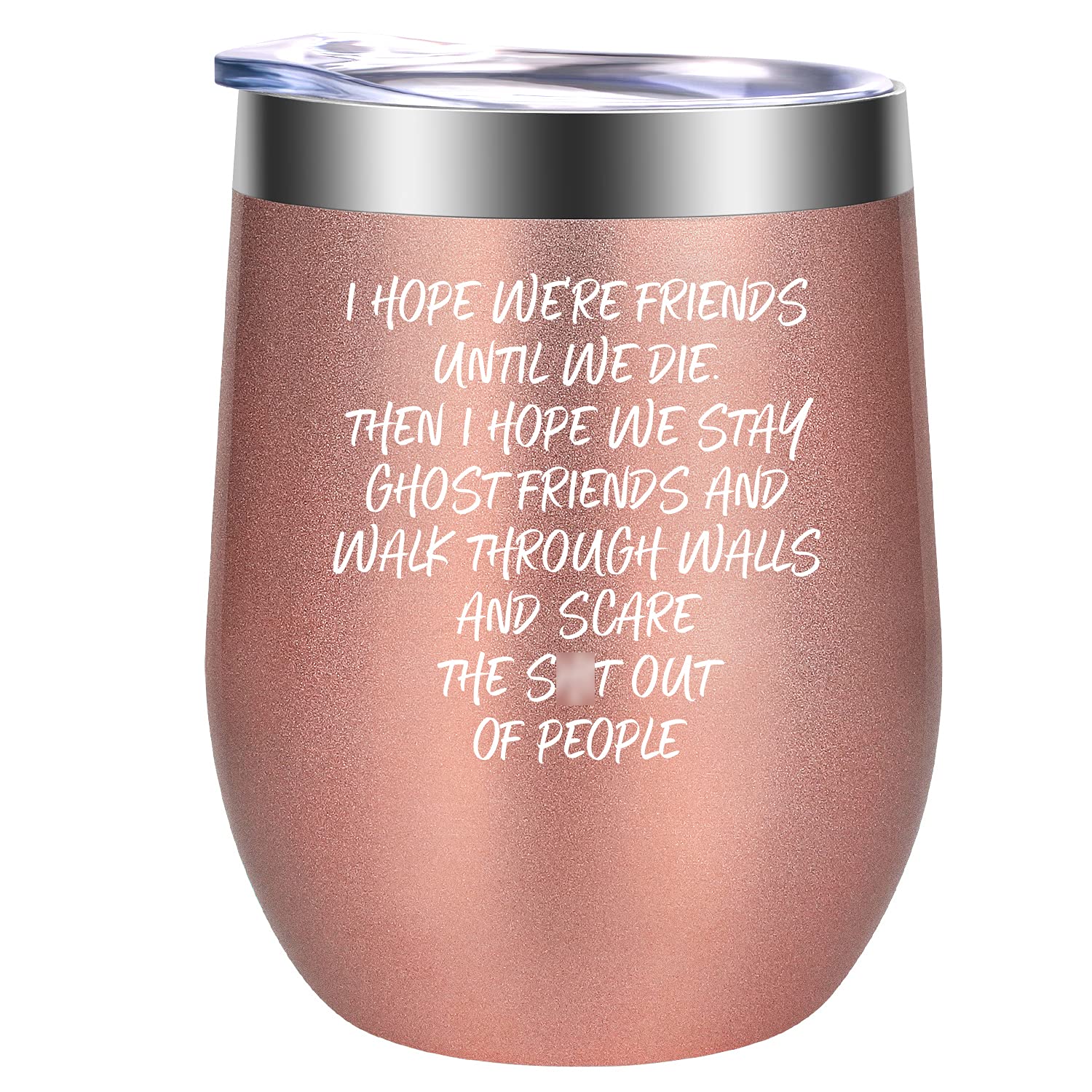 Best Friend Tumbler - Insulated Stainless Steel Wine Cup with Lid & Straw | Funny BFF Gifts for Women, Bestie Birthday & Christmas Presents | Perfect for Parties, Office Use & Travel Accessories