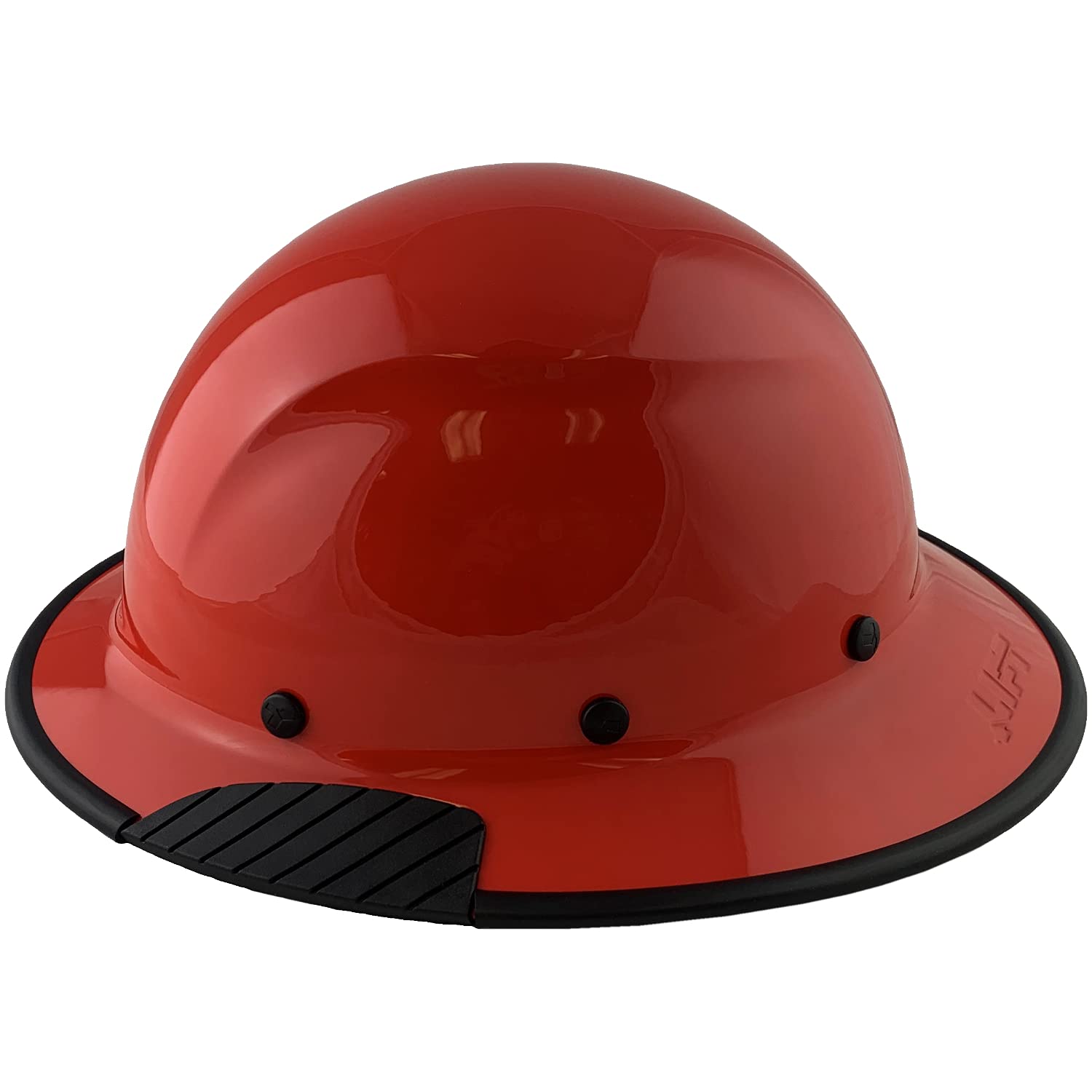 DAX Fiberglass Composite Hard Hat with Tote - ANSI Certified Full Brim Safety Helmet in Factory Red with Protective Edging for Construction, Industrial & DIY Projects