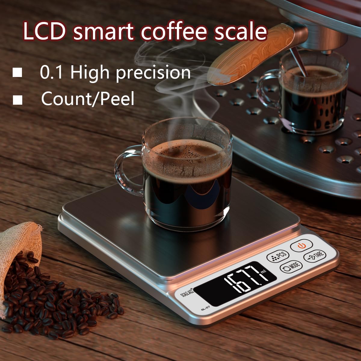 Mini Digital Kitchen Scale - 6.6lb Capacity, Precise Grams & Ounces Measurement for Cooking, Baking & Food Portioning | LCD Display, Tare Function, Auto-Off | Perfect for Home Kitchen, Coffee Brewing & Jewelry Weighing