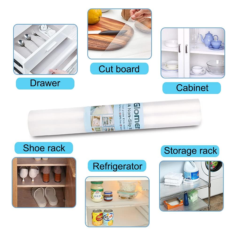 Non-Slip Shelf Liner - Oil-Proof Washable for Kitchen Cabinets & Drawers | Home Storage Solution