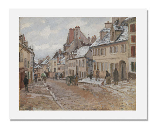 Camille Pissarro 'Pontoise, the Road to Gisors in Winter' - Impressionist Landscape Art Print for Home & Office Decor | Wall Art Gift for Art Lovers