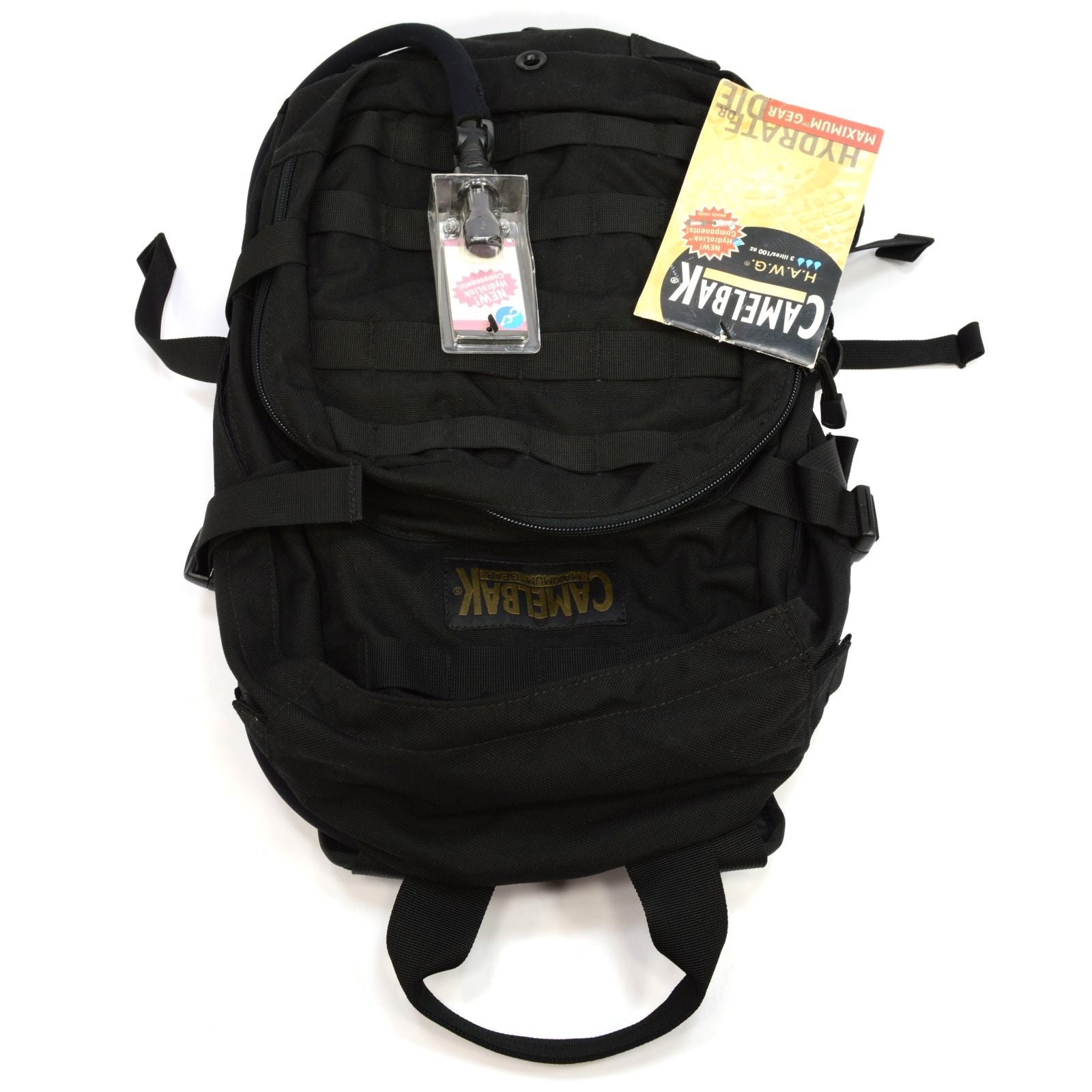 CAMELBAK HAWG 3L/100oz Hydration Pack - 73000 MAXIMUM GEAR HydroLink - Black Tactical Backpack for Hiking, Biking & Outdoor Adventures