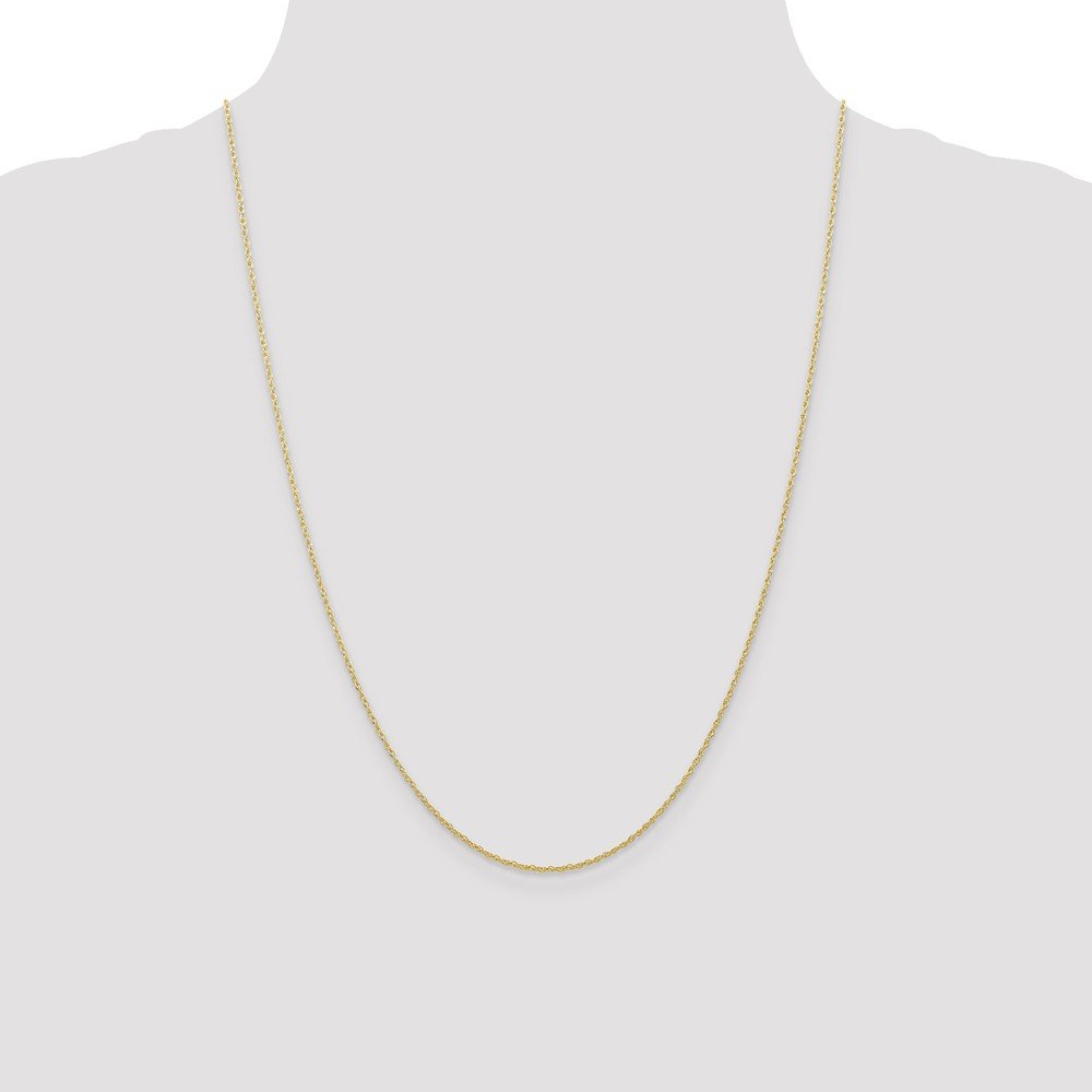 10K Solid Gold 0.7mm Carded Cable Rope Chain Necklace for Women - Dainty Everyday Jewelry, Perfect for Layering & Gift Giving