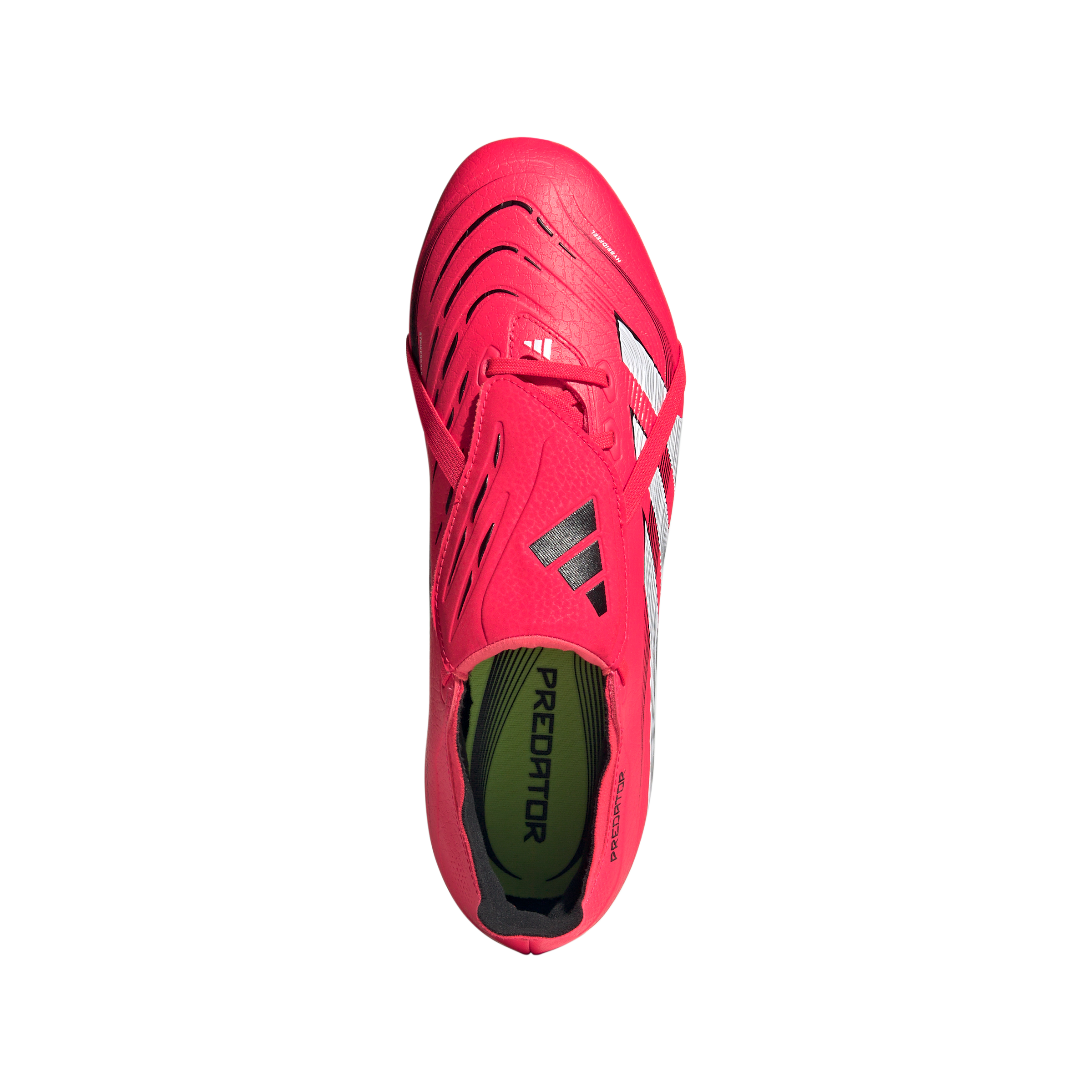 Adidas Predator League FG Soccer Cleats for Men - Fold Over Tongue Football Shoes in Lucid Red/White/Core Black | Perfect for Artificial Grass & Competitive Matches