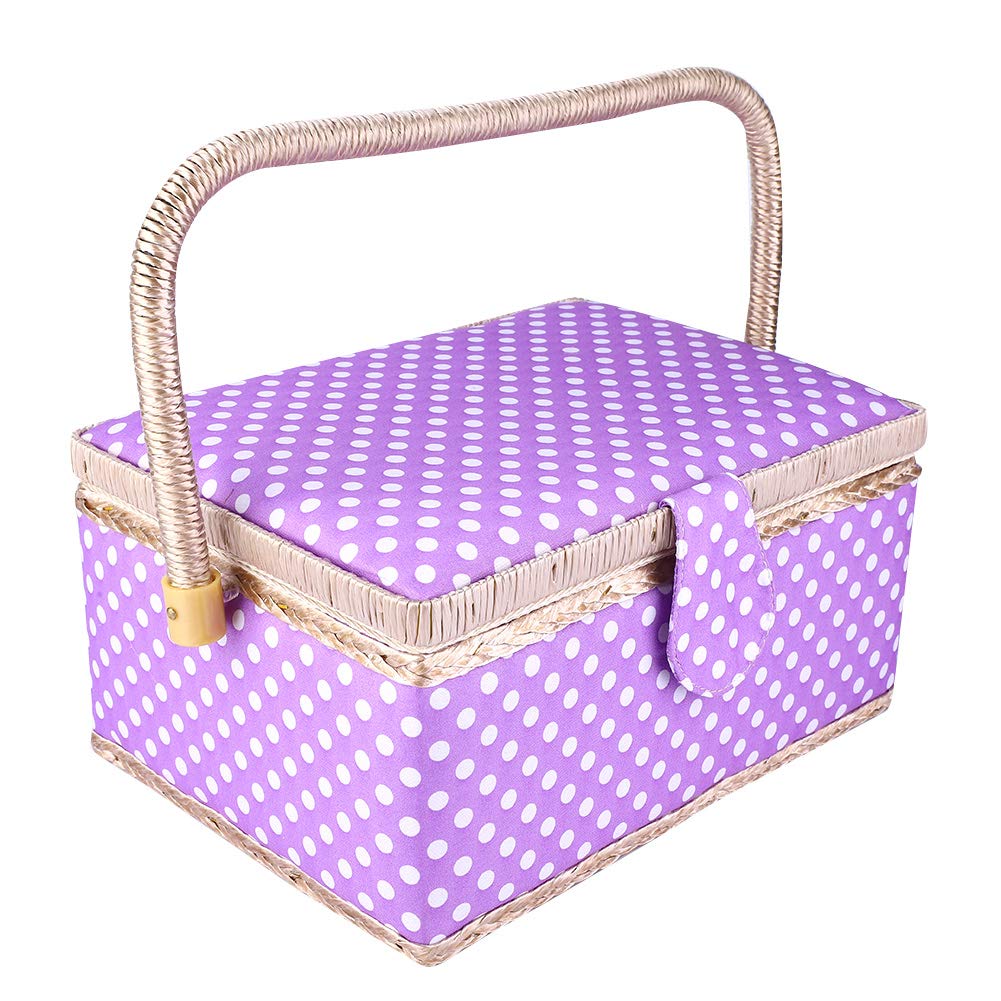 Yangsense Fabric Craft Needle Storage Box - Durable Sewing Basket for Home Organization | Perfect for Knitting, Quilting & DIY Projects