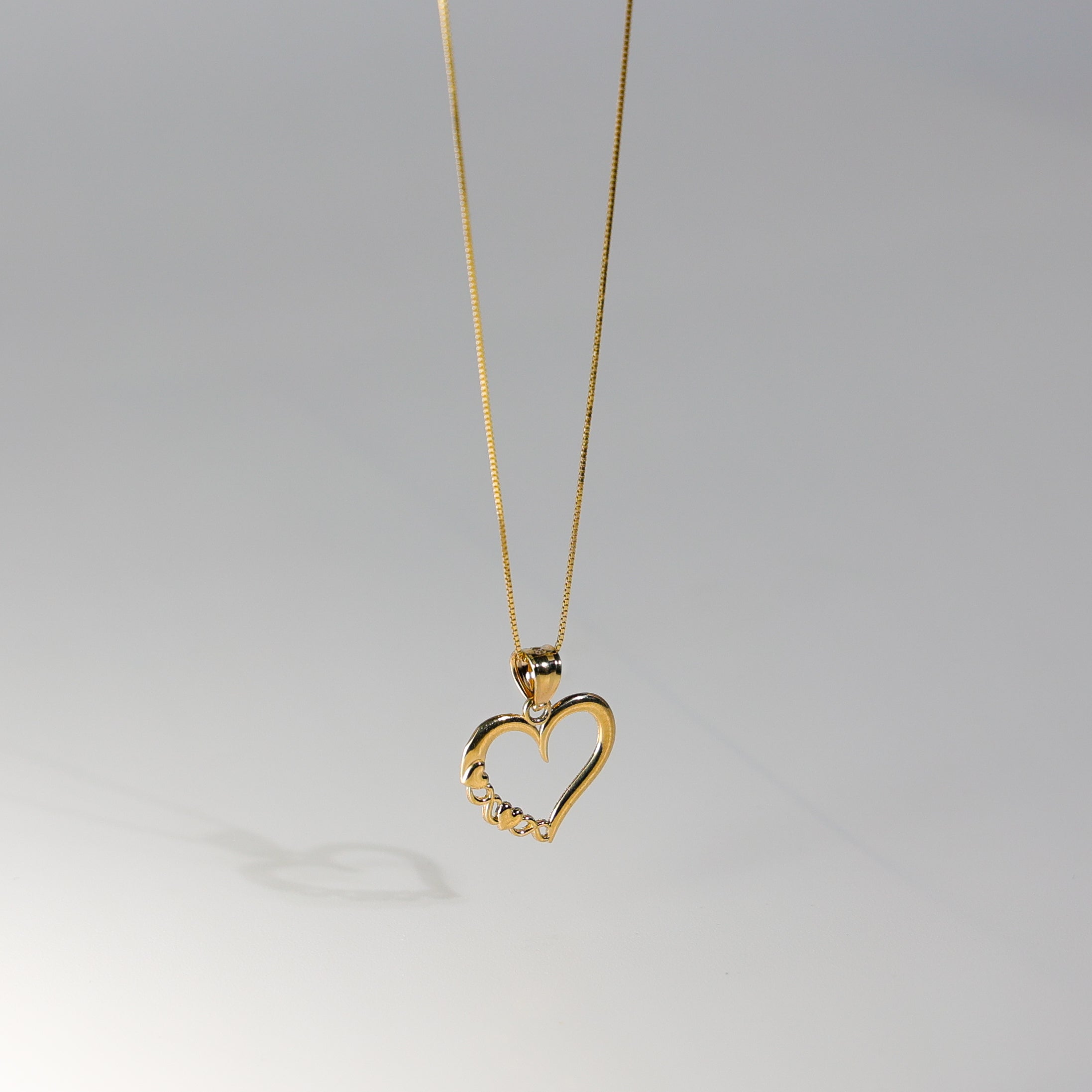 Elegant 14K Gold Dainty Heart Pendant Necklace - Model 1790 | Perfect for Valentine's Day Gifts, Anniversary Presents & Everyday Jewelry