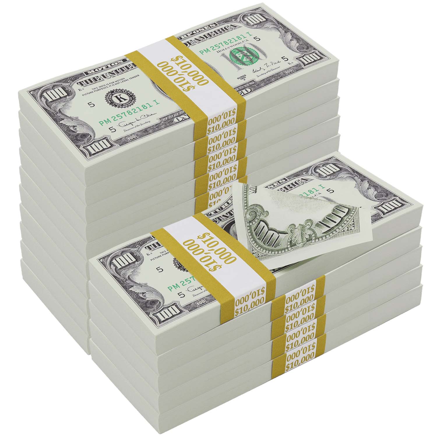 $150,000 Full Print 1990 Series Stacks - Authentic US Currency Collectibles for Investment & Display | Perfect for Numismatic Collections, Gift Giving, and Historical Memorabilia