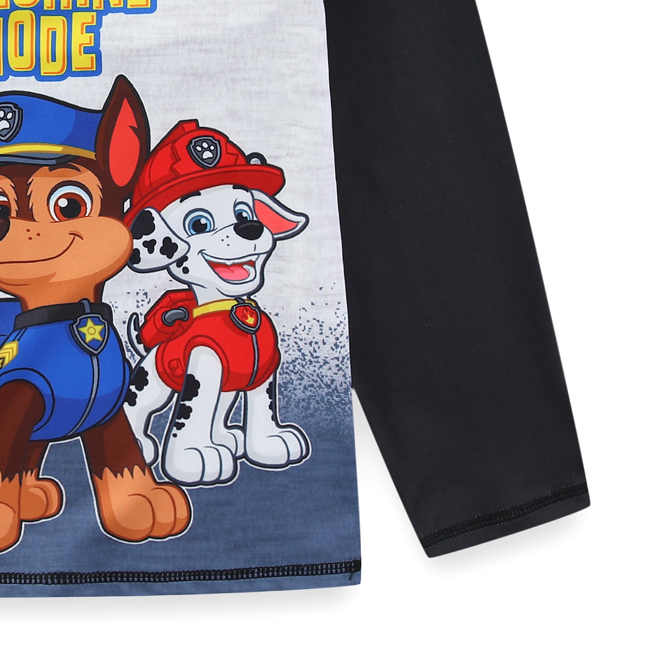 Paw Patrol Nickelodeon Chase Marshall Rubble Boys UPF 50+ Rash Guard & Swim Trunks Set - Toddler & Kids Sun Protection Swimwear for Beach, Pool & Water Play