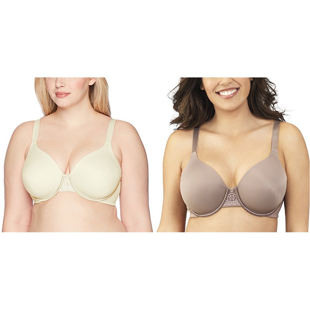 Vanity Fair Women's Full Figure Underwire Bra - Comfortable Support for Plus Size 40DD, Ivory/Walnut | Perfect for Everyday Wear, Work & Special Occasions