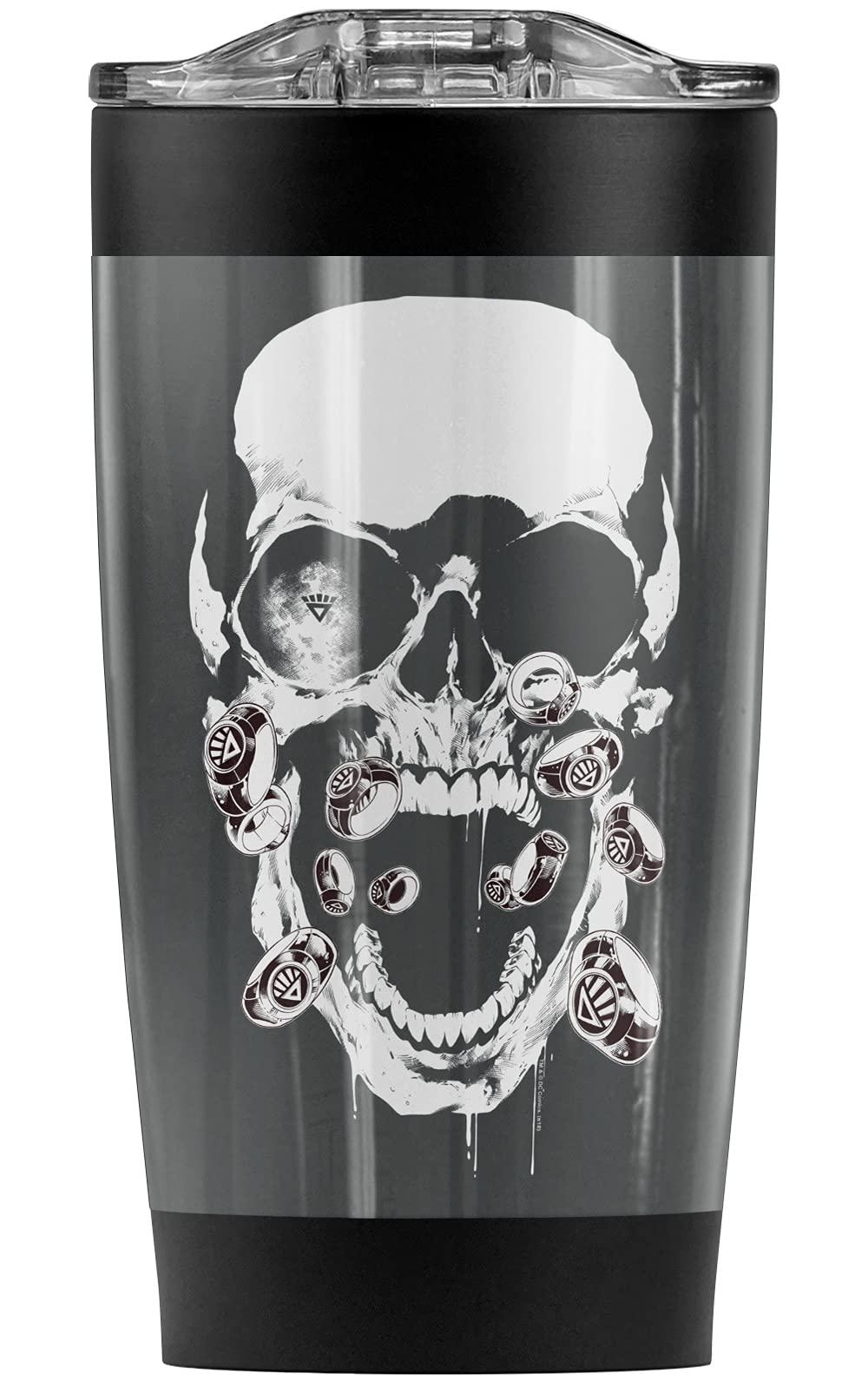 Green Lantern Black Lantern Skull 20oz Stainless Steel Tumbler - Vacuum Insulated Double Wall Coffee Travel Mug with Leakproof Sliding Lid | Keeps Hot & Cold for Hours | Perfect for Office, Gym, Camping & Road Trips