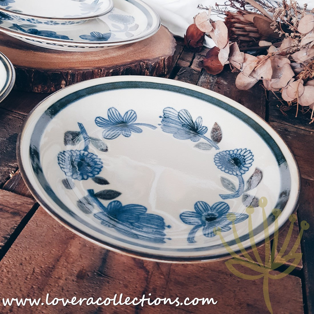 Scandinavian Floral Dinnerware Set - Elegant Porcelain Plates & Bowls for Home Dining & Entertaining - Perfect for Everyday Meals, Parties & Special Occasions
