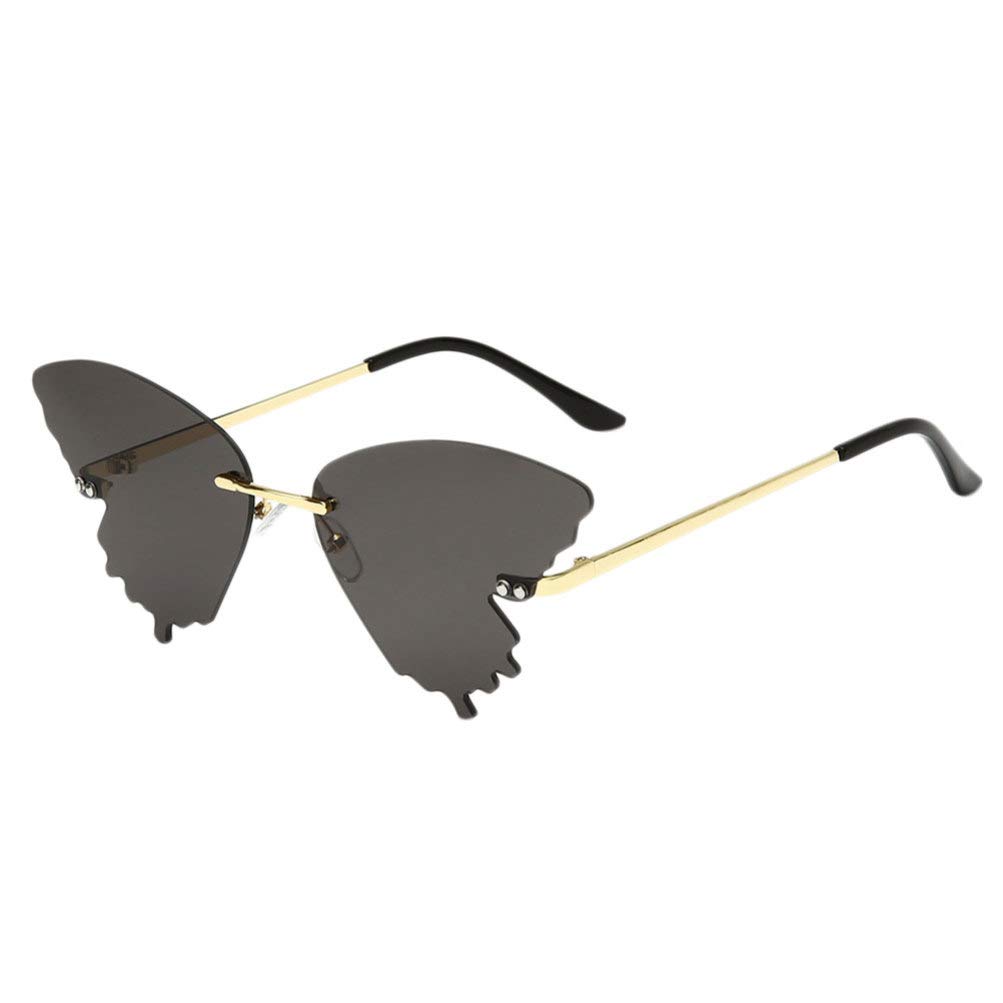 KESYOO Women's Oversized Fashion Sunglasses - Trendy Metal Frame Summer Shades for Beach, Pool & Outdoor Activities (Grey)