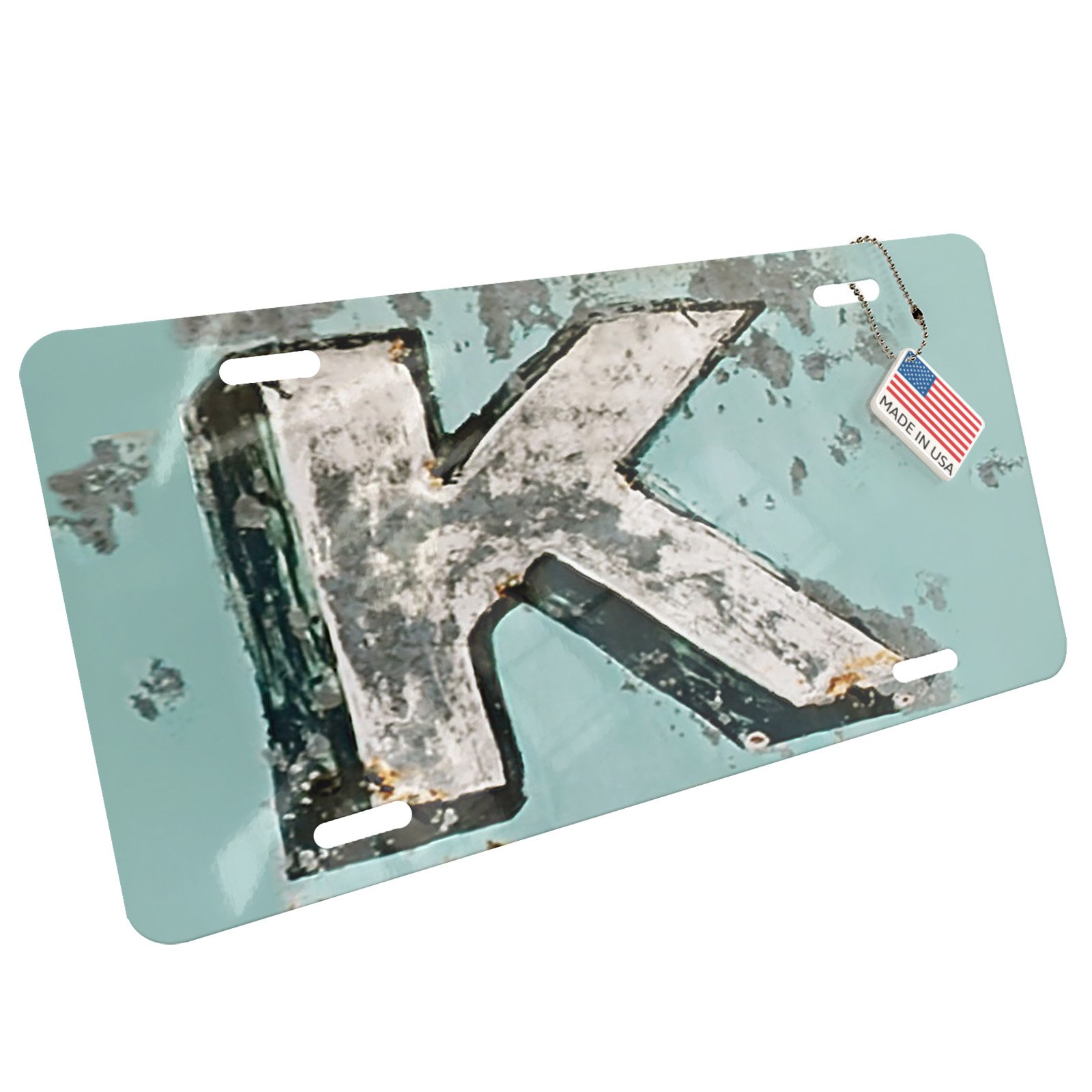 Vintage Metal License Plate with Old-Style Letters & Characters - Perfect for Car Restoration, Garage Decor, and Collectors