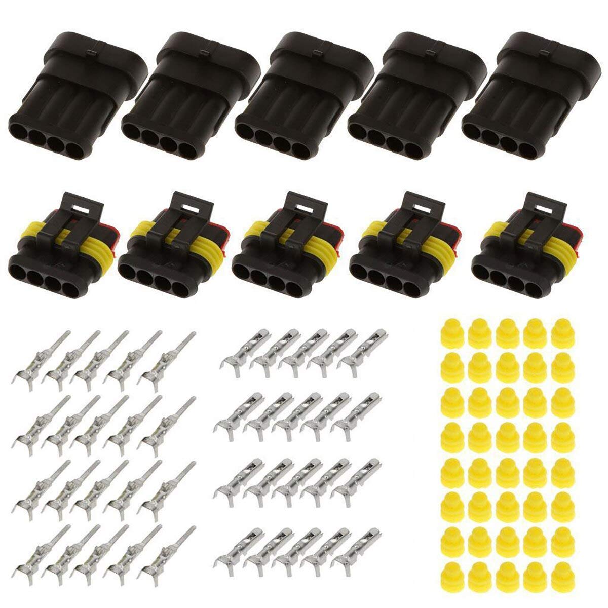 Waterproof 2/3/4 Pin Car Electrical Connectors - IP68 Sealed for Auto Wiring