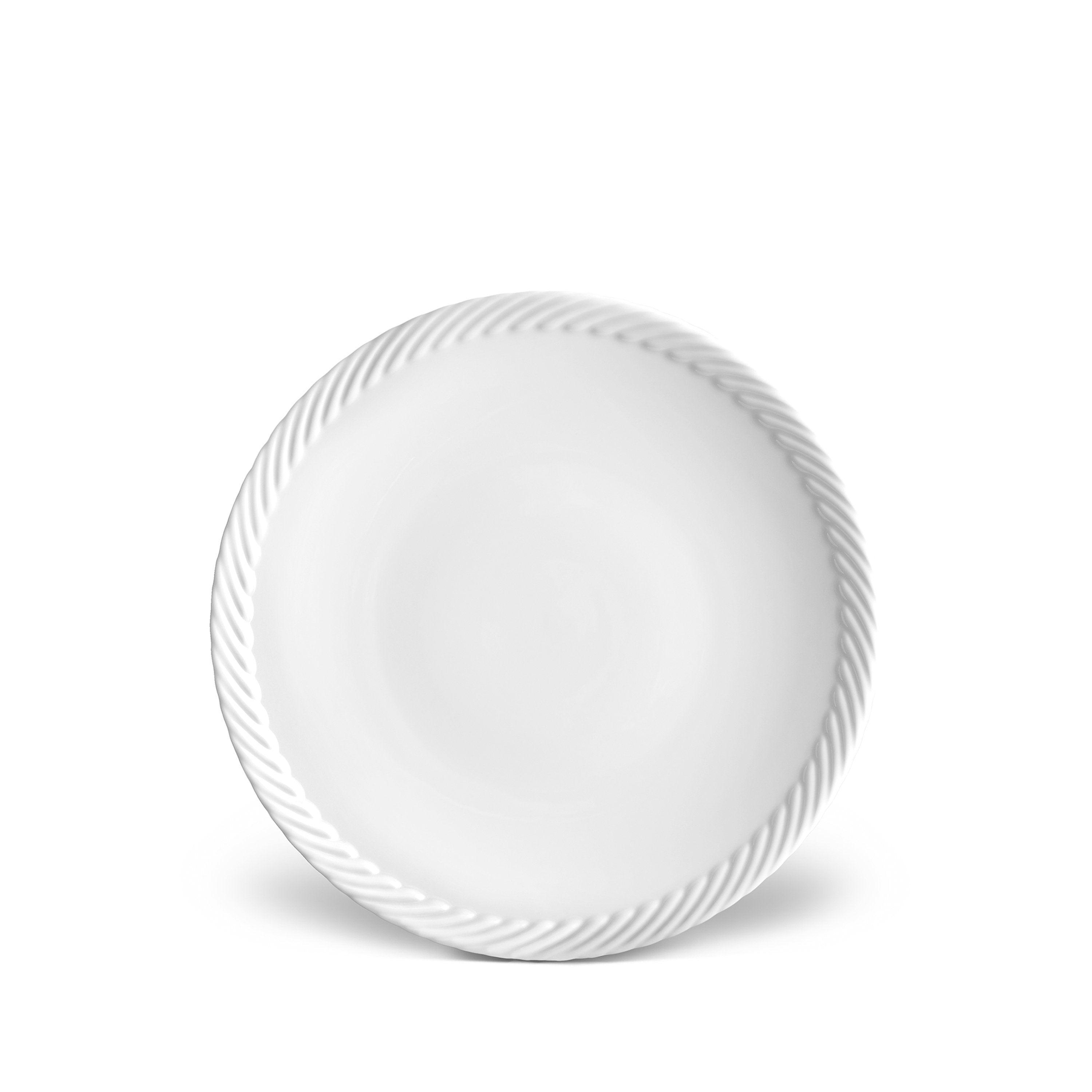Elegant Corde Dessert Plates - Set of 6 Fine Porcelain Cake Plates for Afternoon Tea, Wedding, Birthday Party & Home Decor