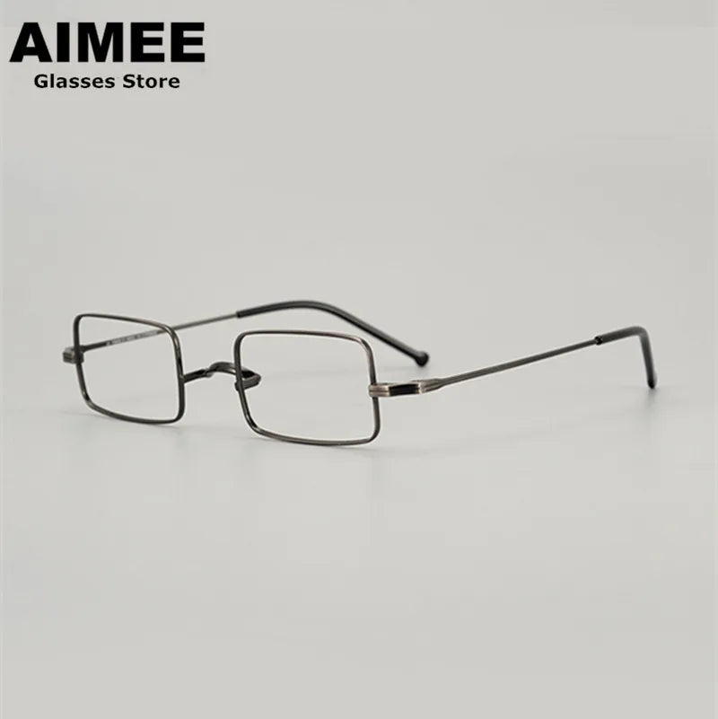 Stylish Aimee Unisex Full Rim Small Square Titanium Eyeglasses Frame 88083 - Lightweight & Durable for Work, Reading & Everyday Wear