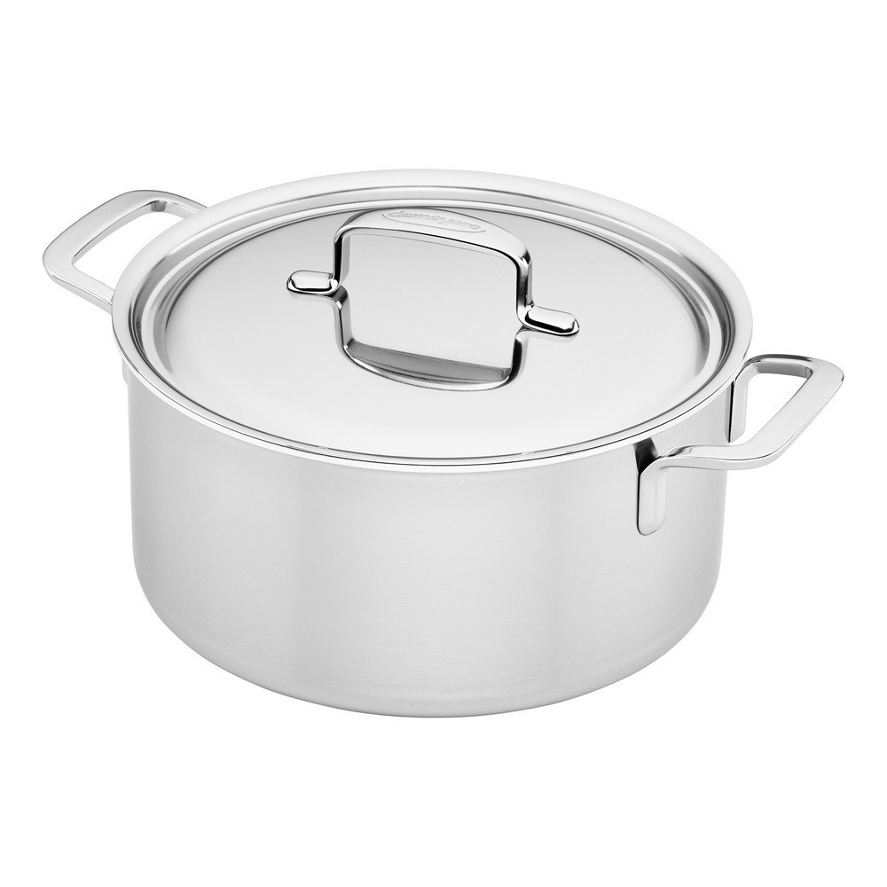 Demeyere 5-Plus Premium 5.5-Quart Stainless Steel Dutch Oven - Perfect for Braising, Stewing & Slow Cooking | Professional-Grade Kitchen Cookware