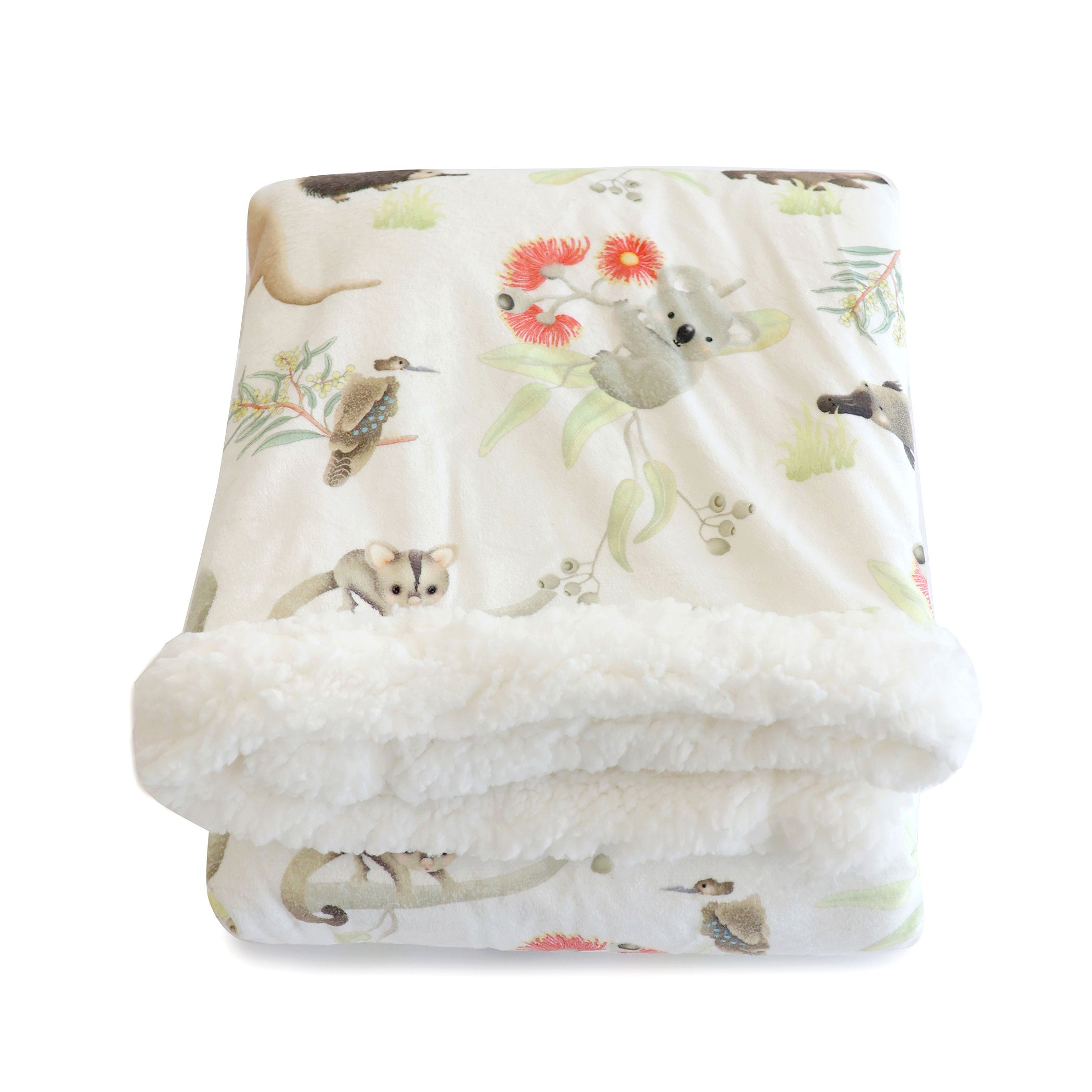 Soft Aussie Animals Cuddle Blanket - Cozy Flannel Throw for Kids & Adults - Perfect for Bedtime, Lounging & Nursery Decor