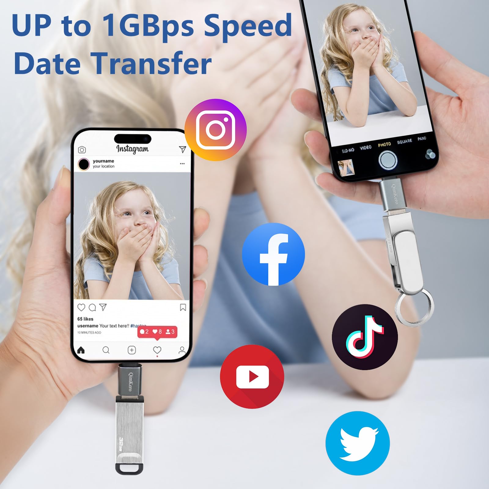 (4-Pack) USB Type C Female to USB A Male Charger Adapter & USB C Male to USB Female OTG Converter - Compatible with iPhone 16/15/14/13 Plus/Pro Max, Apple Watch 10, AirPods, iPad, Samsung Galaxy S23/S24 Ultra - Perfect for Travel, Car Charging & Device Connectivity