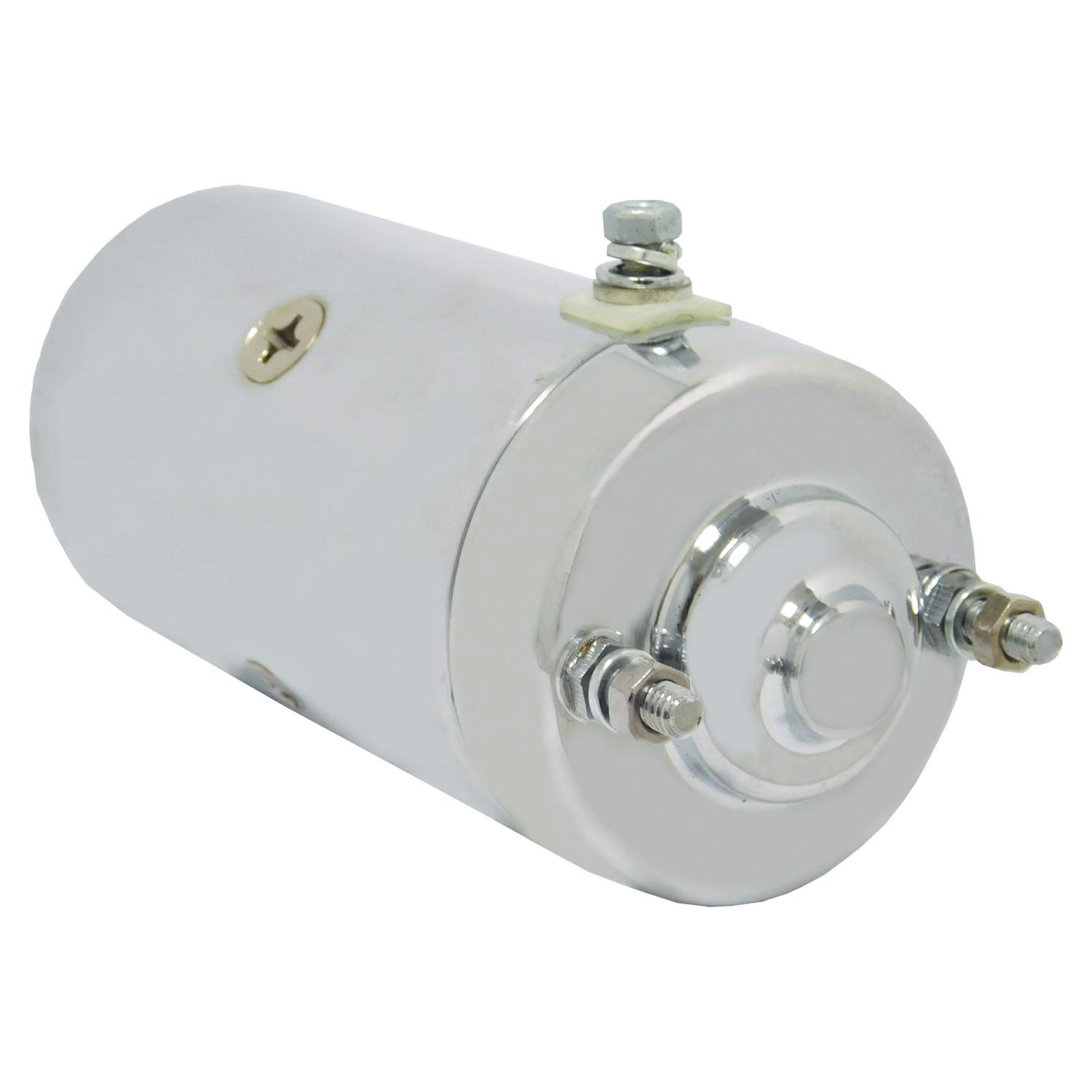 NEW Chrome Starter Motor Compatible With Harley Davidson Pre-1977 1200cc & 1340cc Models - Part #31458-66 MGL4004 - Ideal for Classic Bike Restoration & Performance Upgrades