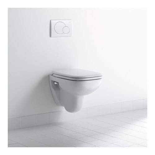 Duravit 0062090096 D-Code Toilet Seat and Cover - Soft Close, Easy Installation, Universal Fit for Bathroom Upgrade
