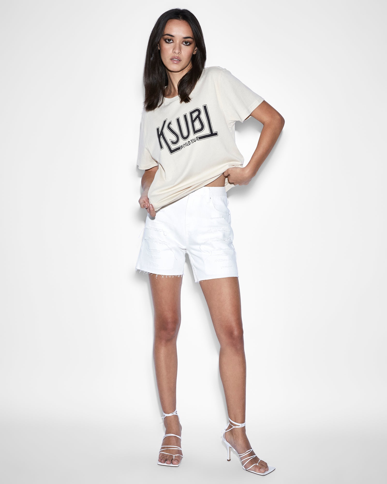 Men's Racer Short Sleeve T-Shirt - White Sliced Design | Comfortable & Stylish for Running, Gym & Casual Wear